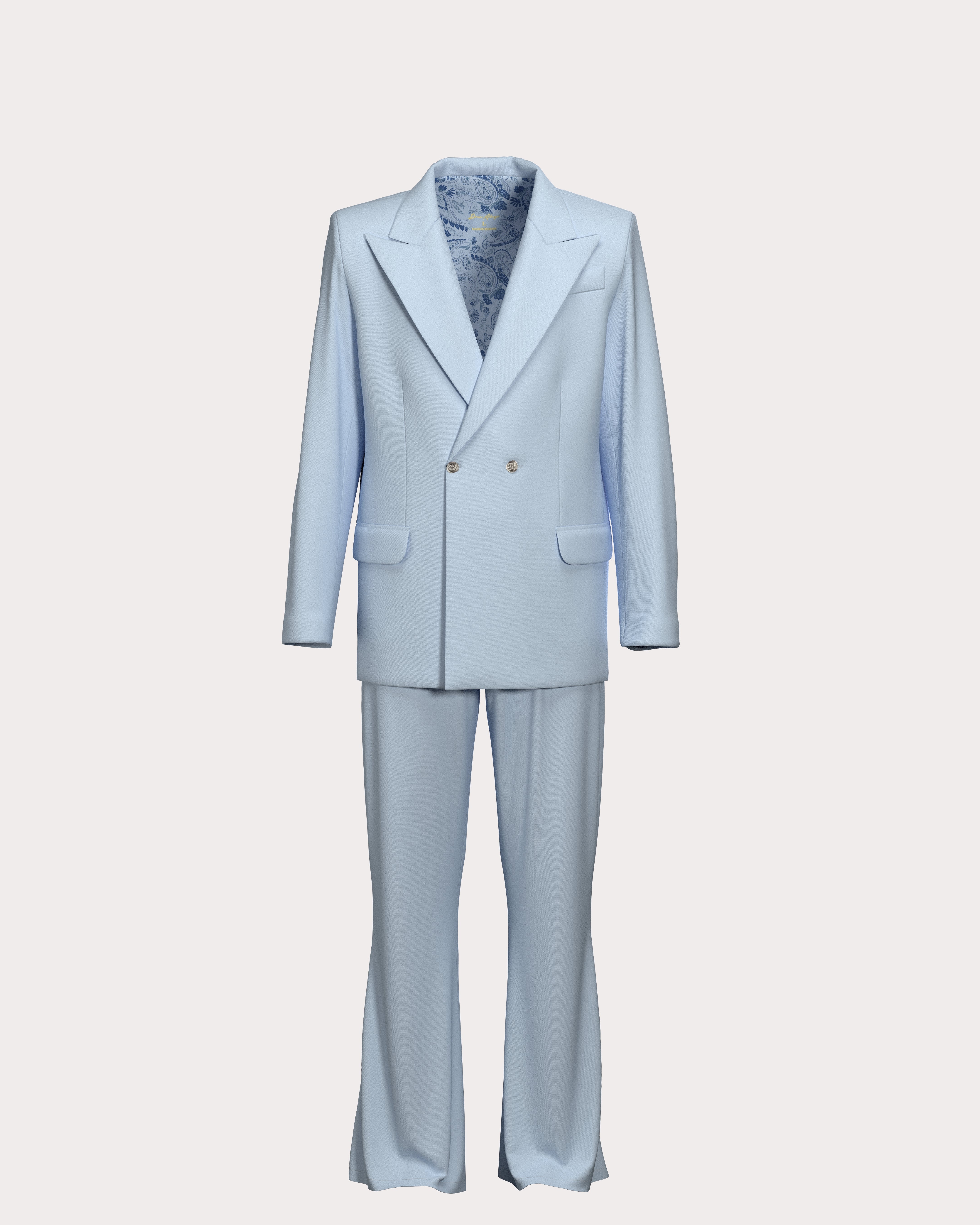 Pinstripe Double-Breasted Suit