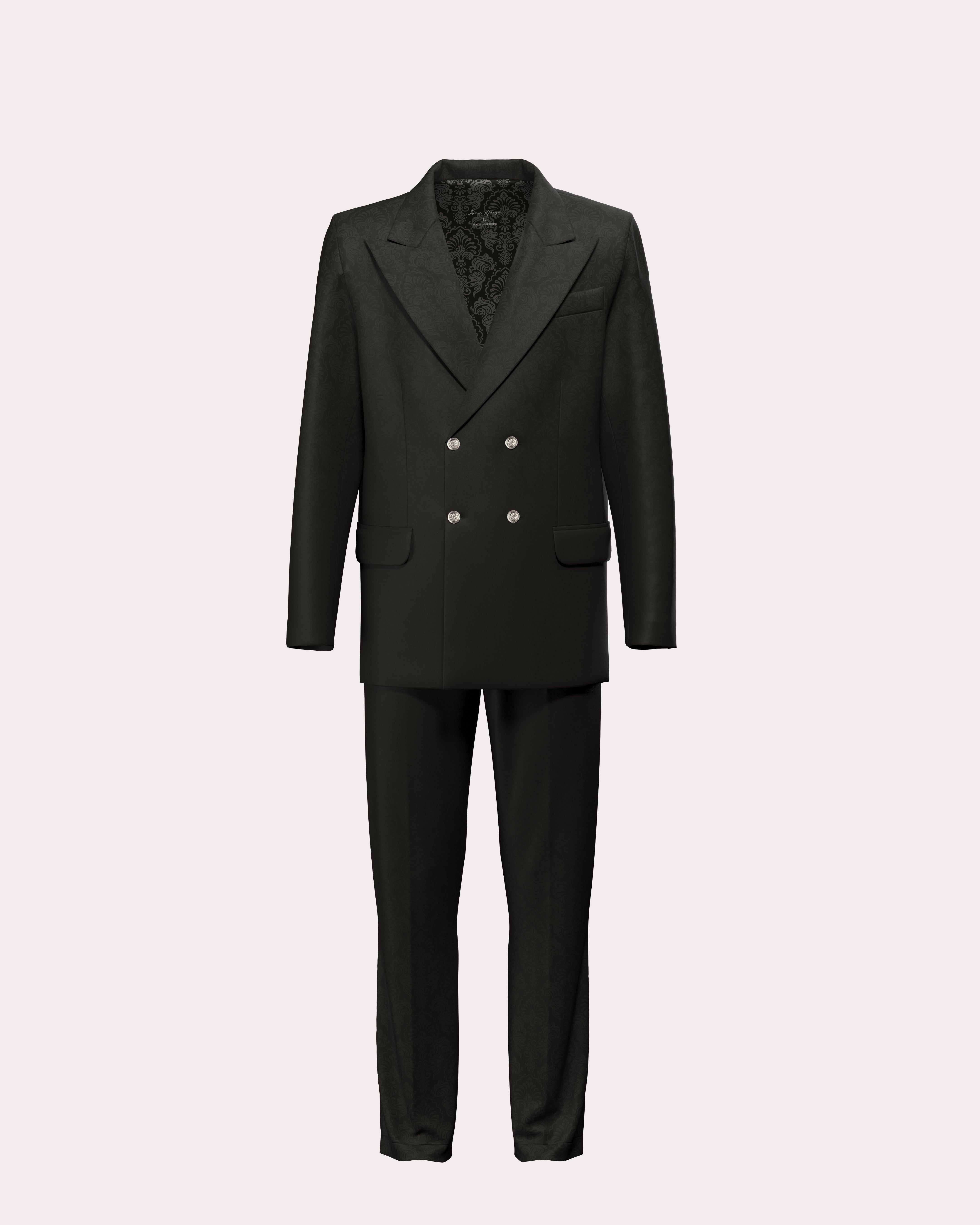 Ornament Double-Breasted Suit