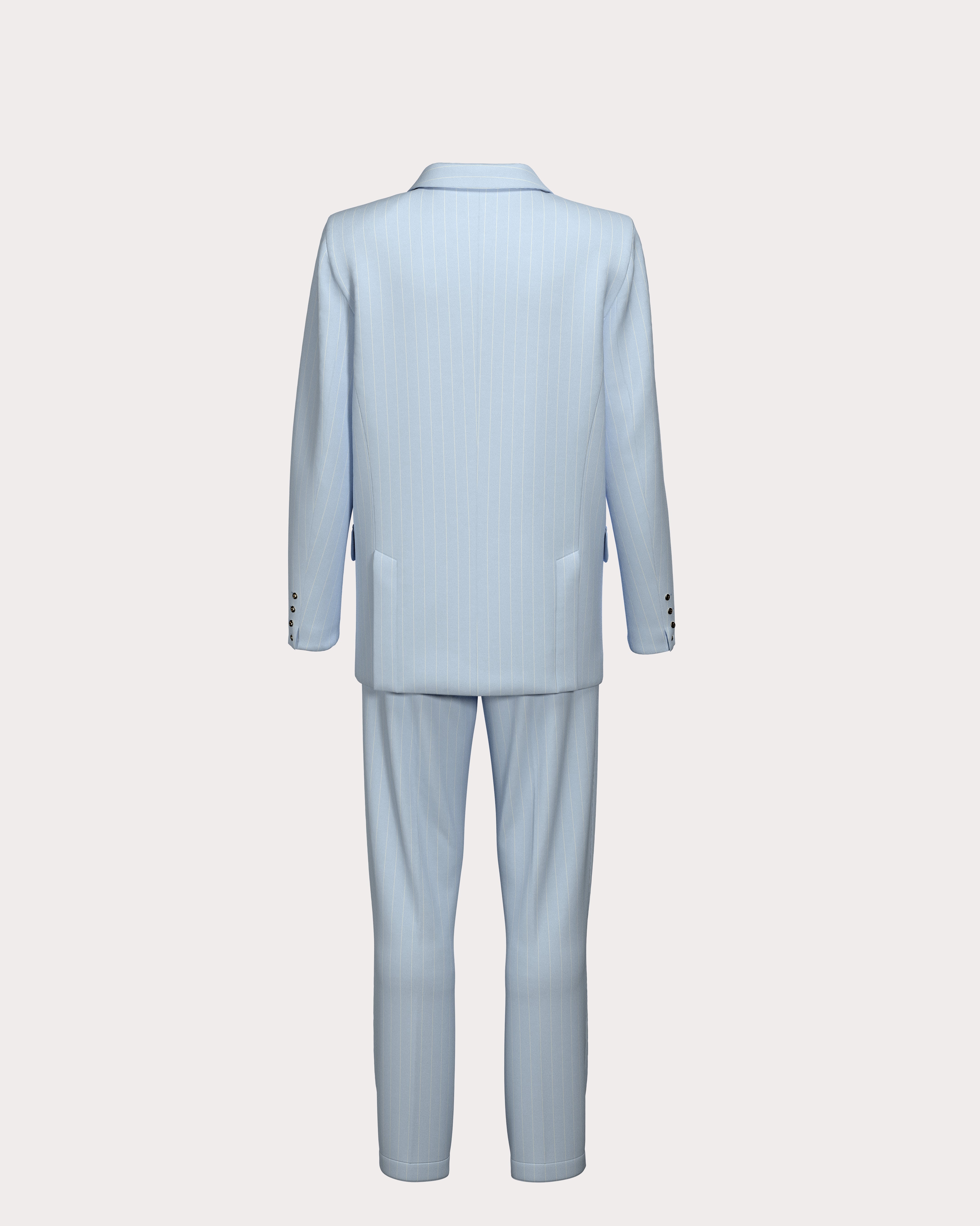 Pinstripe Double-Breasted Suit