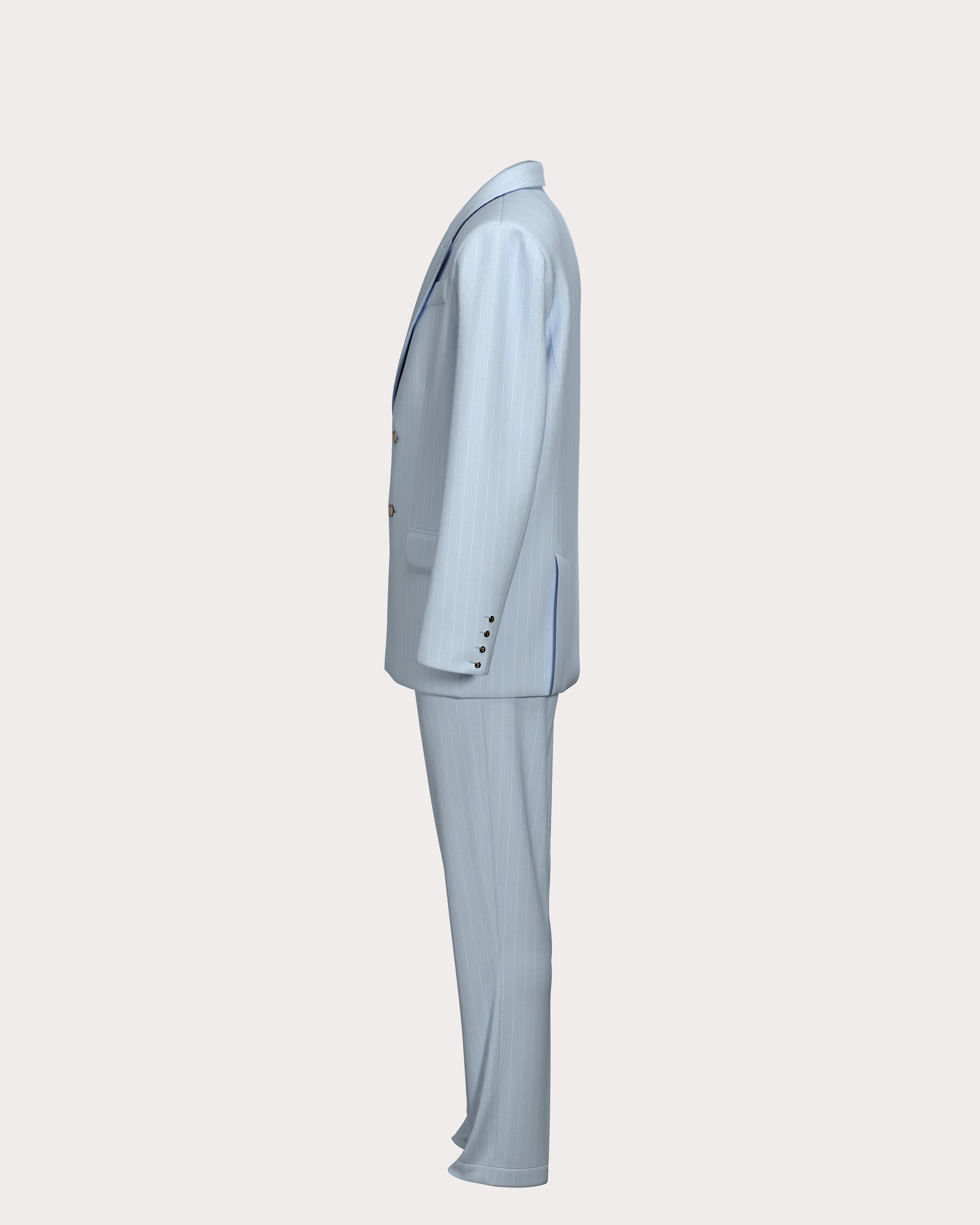 Pinstripe Double-Breasted Suit