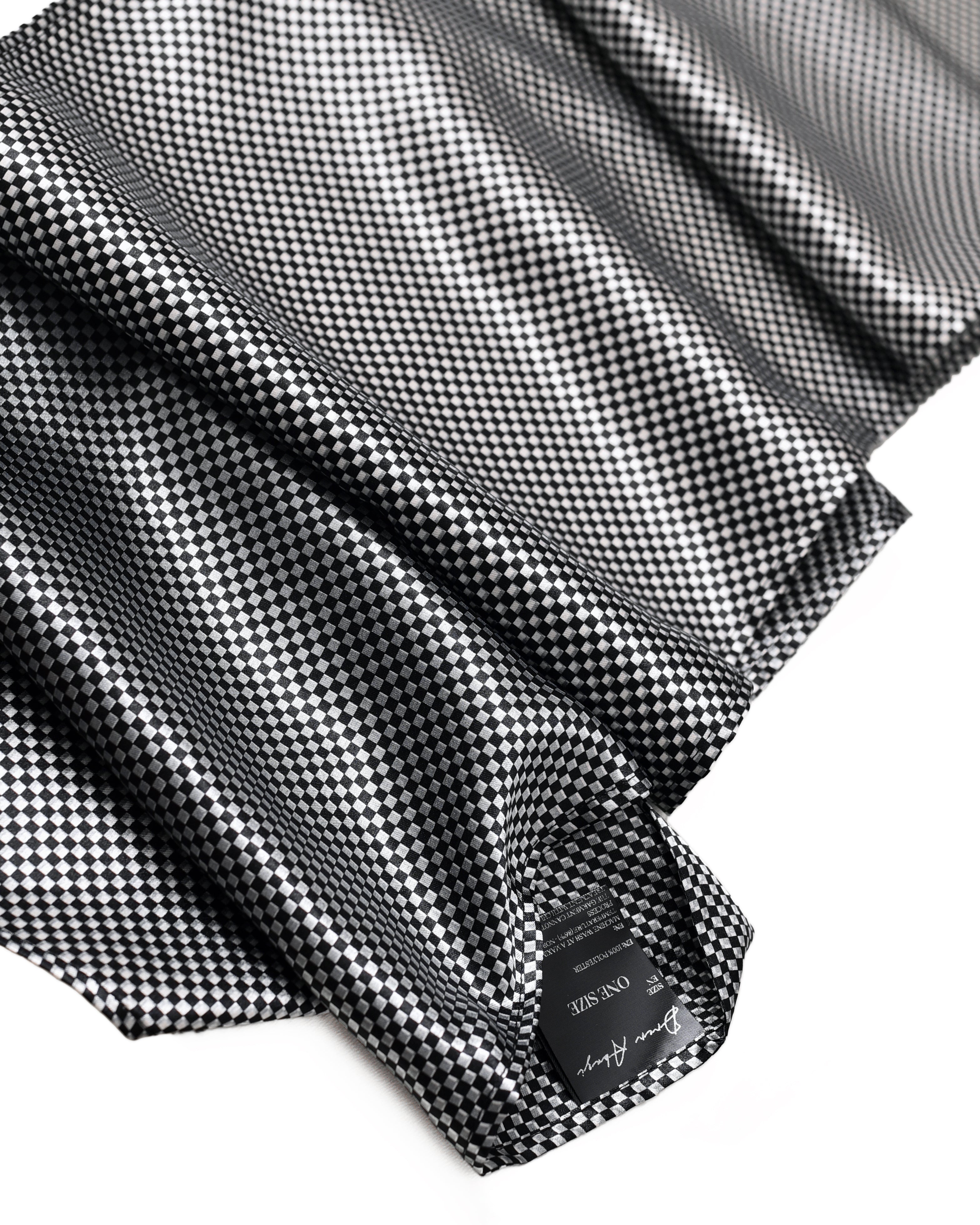 Checkered Satin Scarf