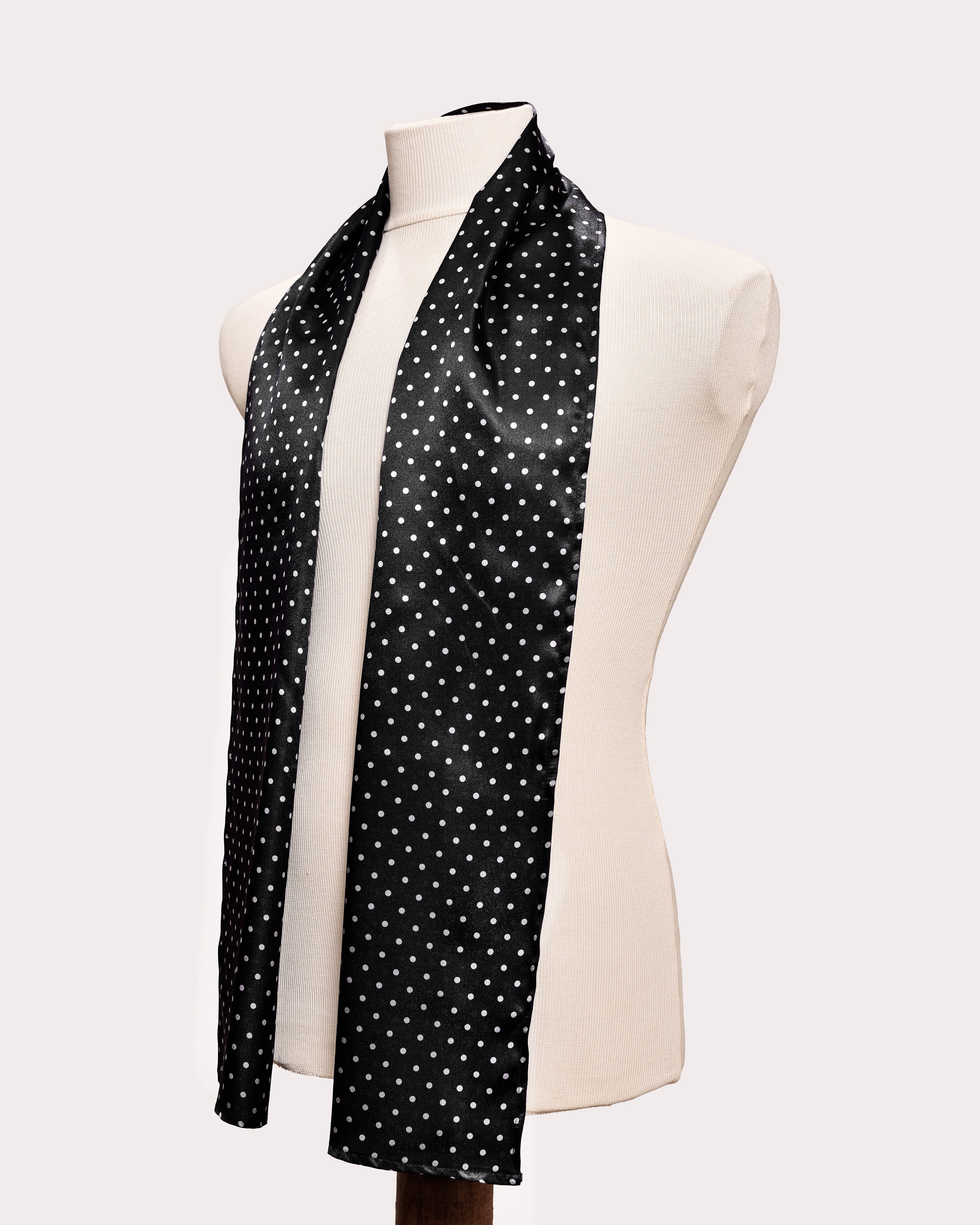Polka Dots Satin Scarf