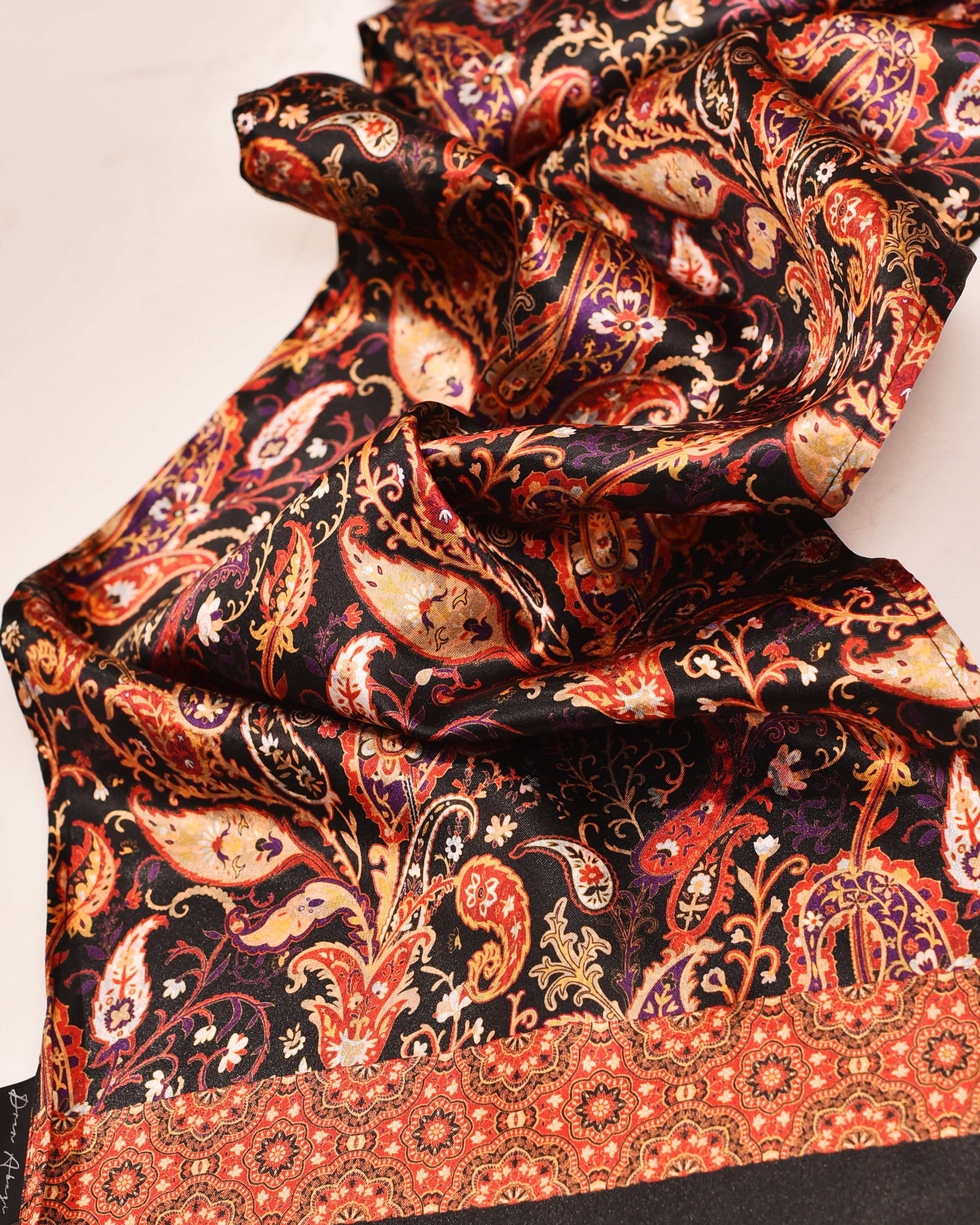 Paisley Satin Scarf