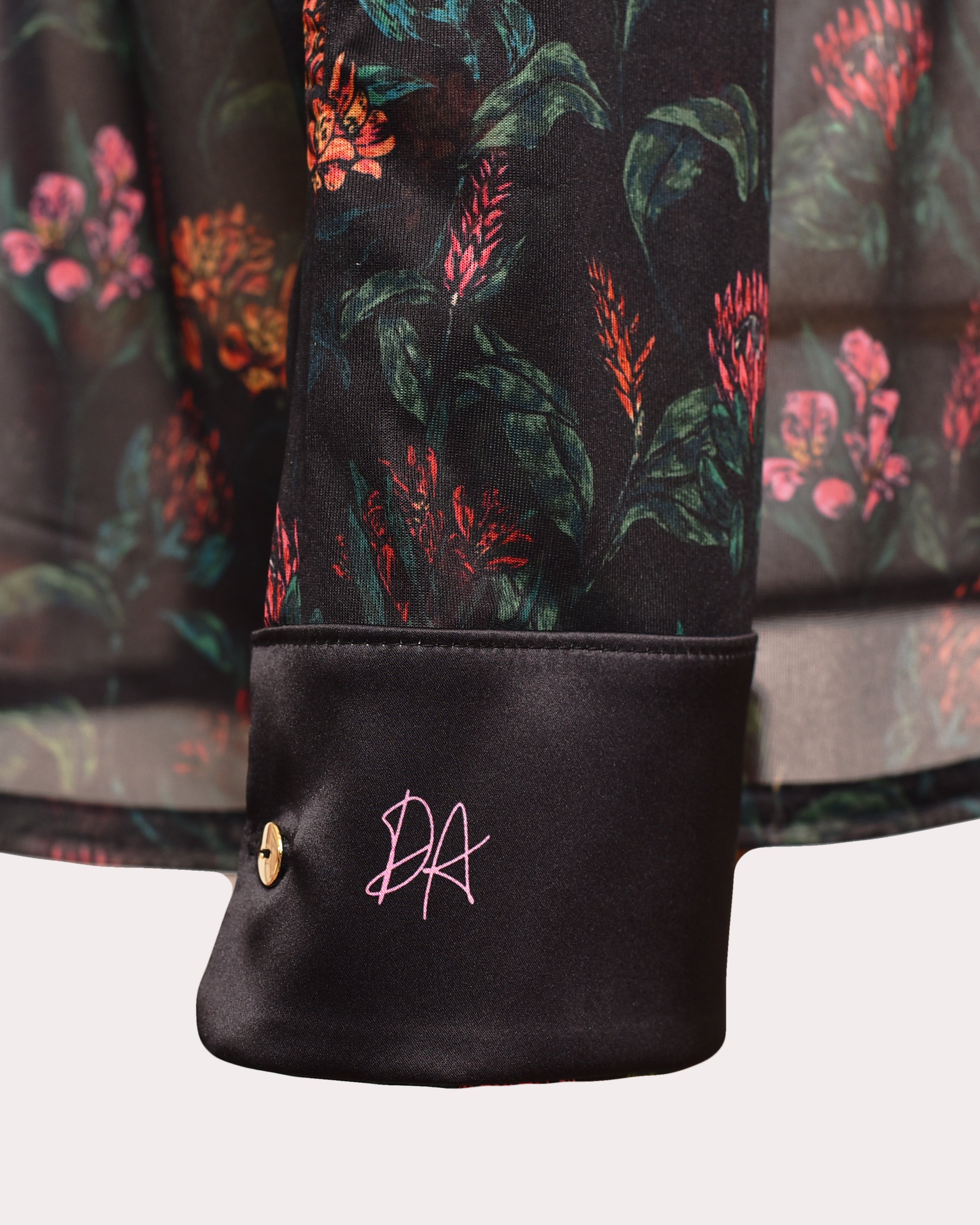 Unisex Floral Sheer Shirt
