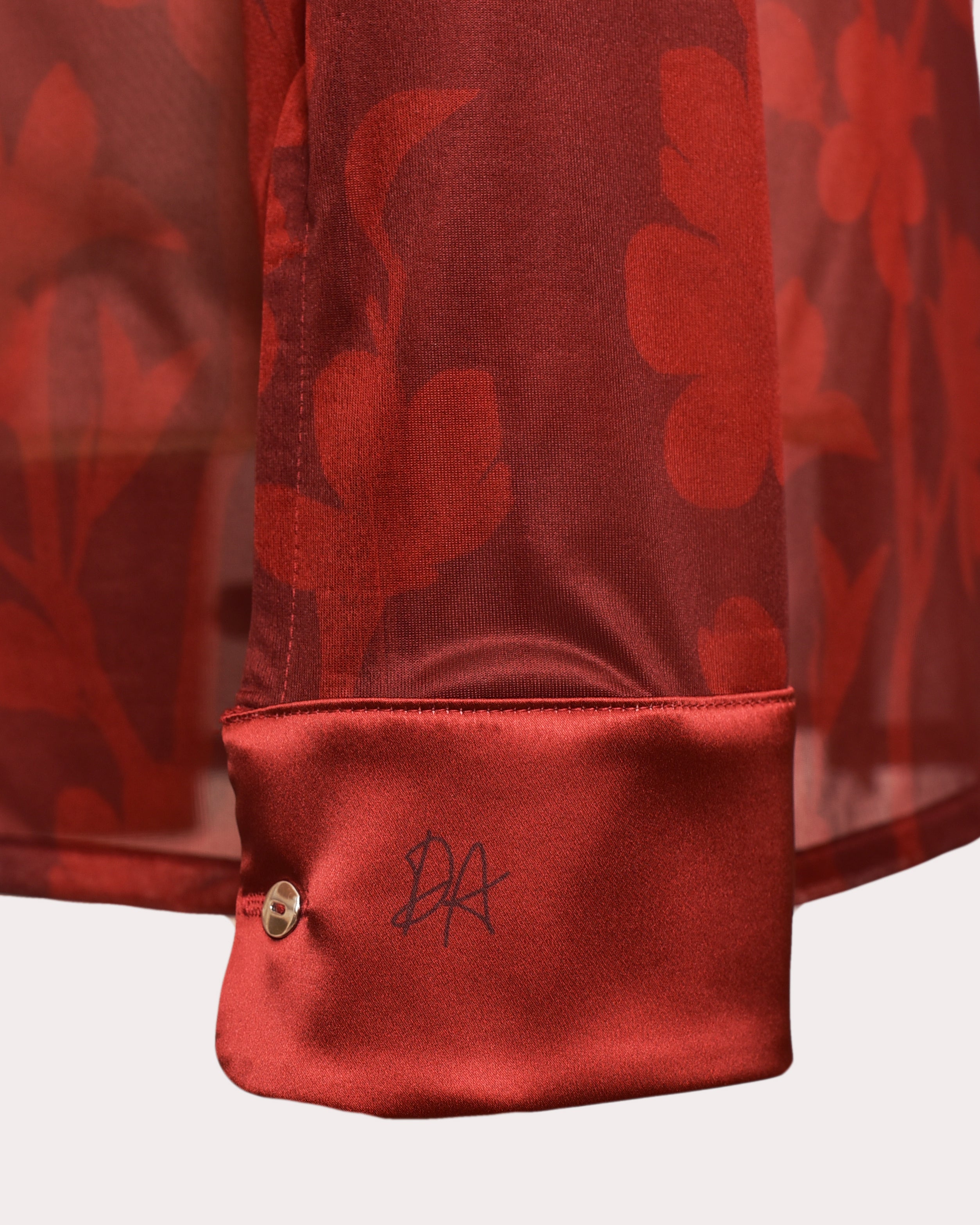 Unisex Floral Sheer Shirt