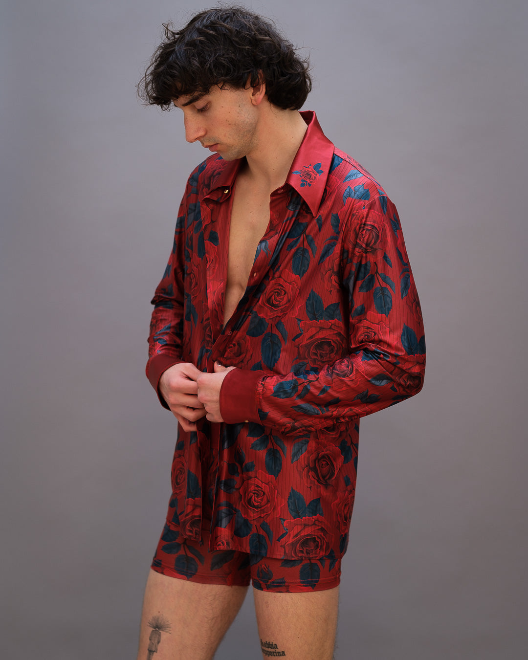 Unisex Contour Stripe Printed Shirt