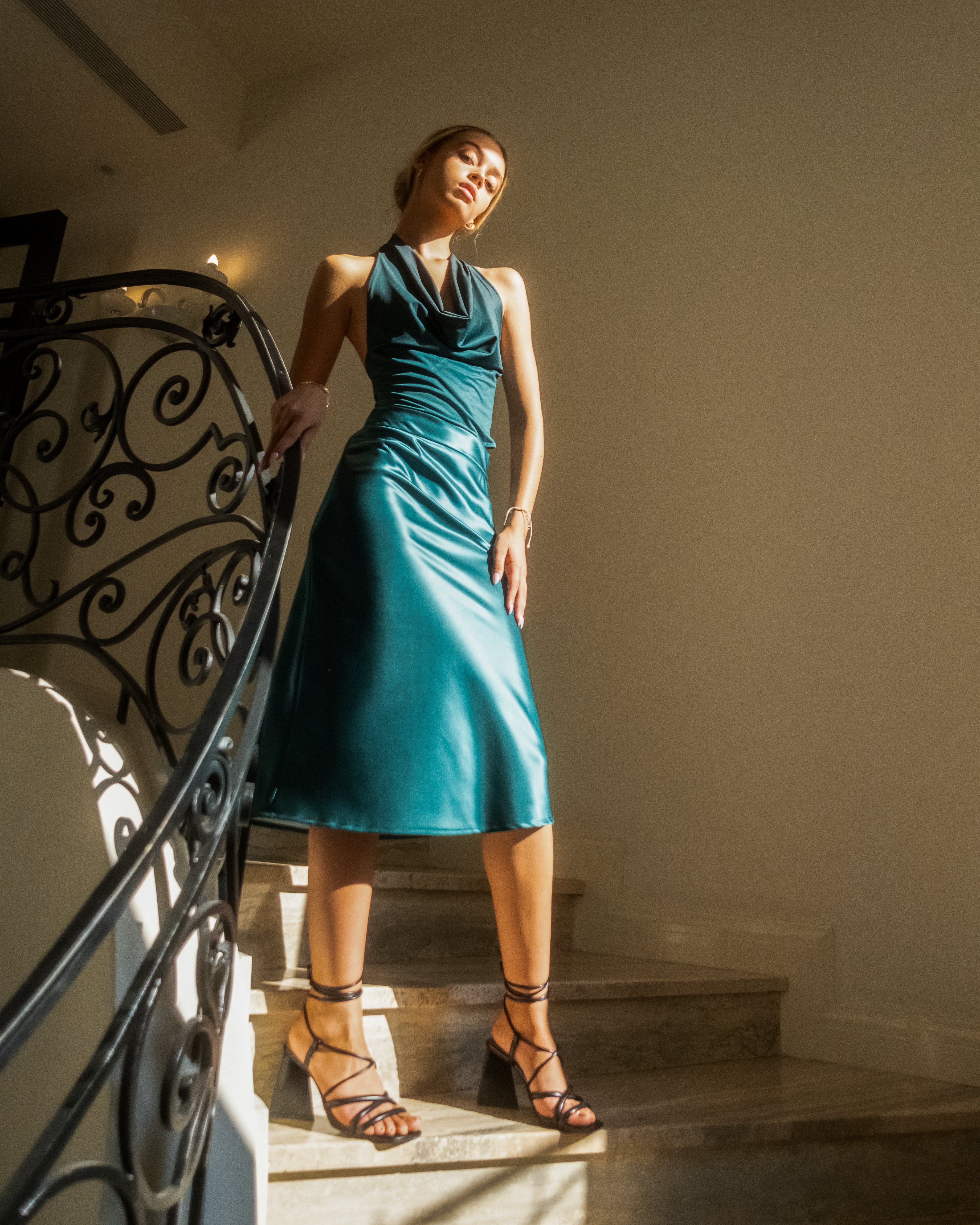 Feroce Satin Midi Skirt