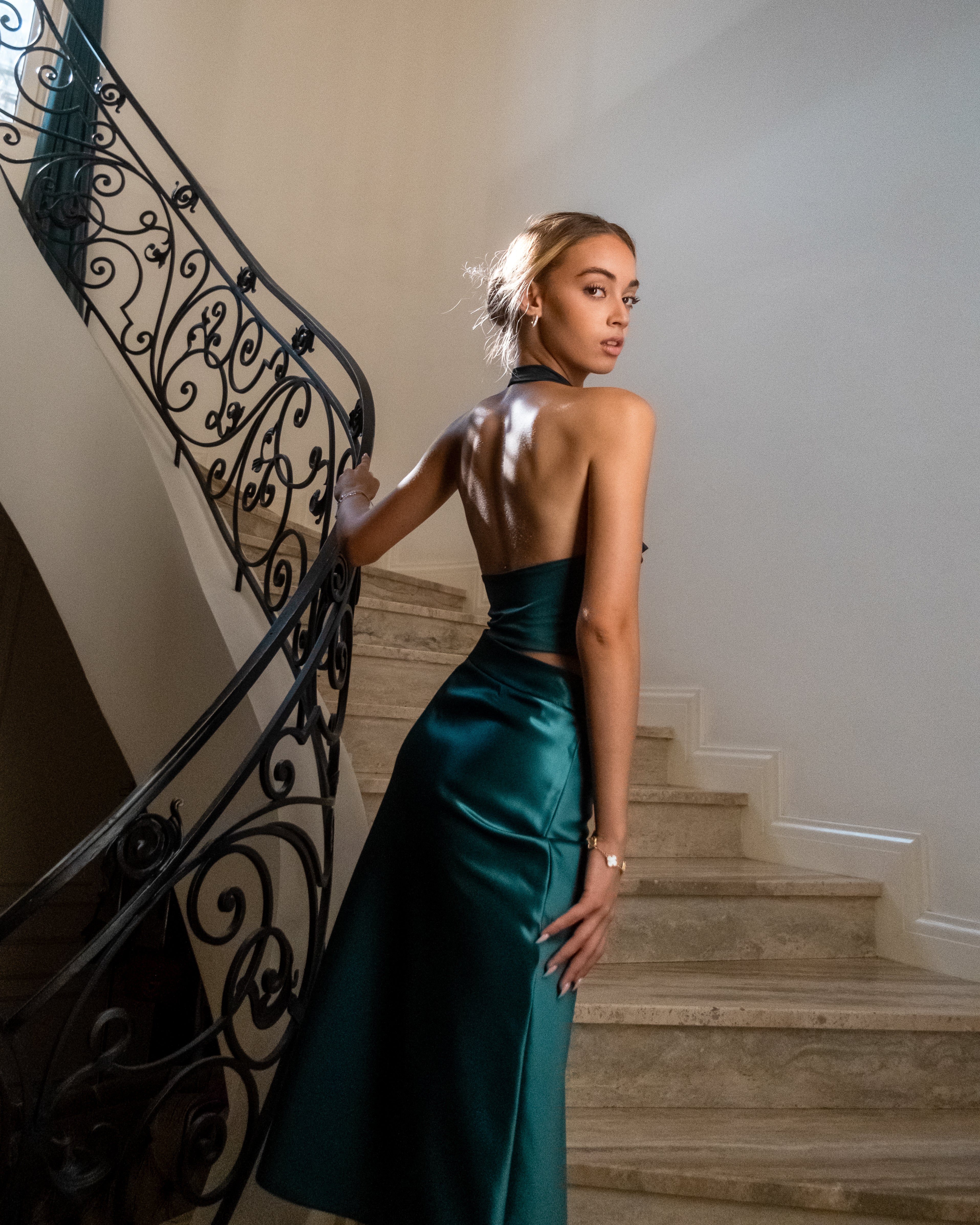 Feroce Satin Midi Skirt