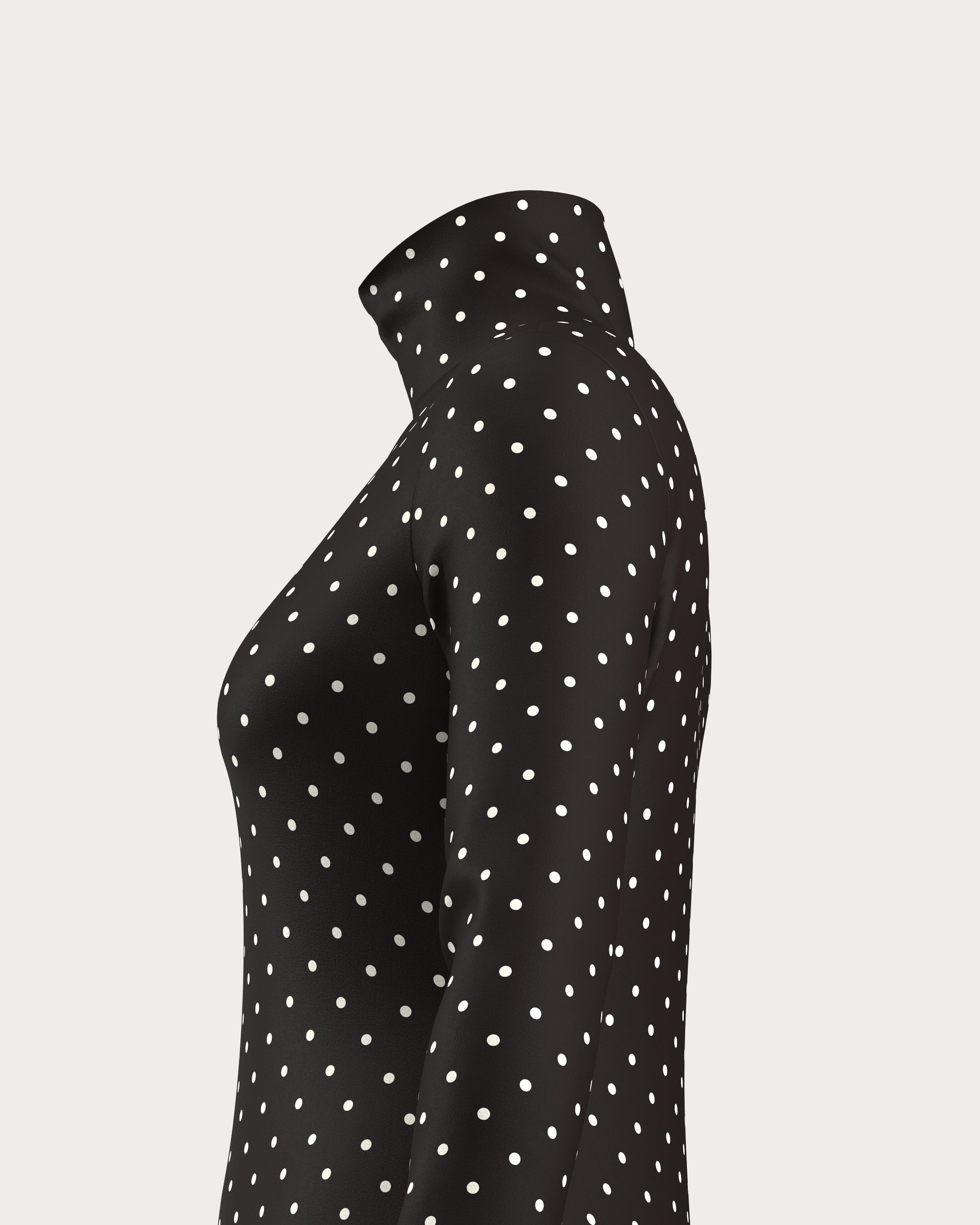 Polka Dot Turtleneck Dress
