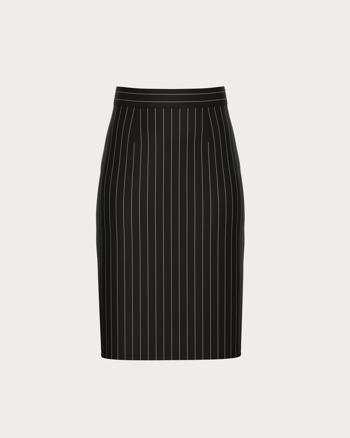 Pinstripe Pencil Skirt