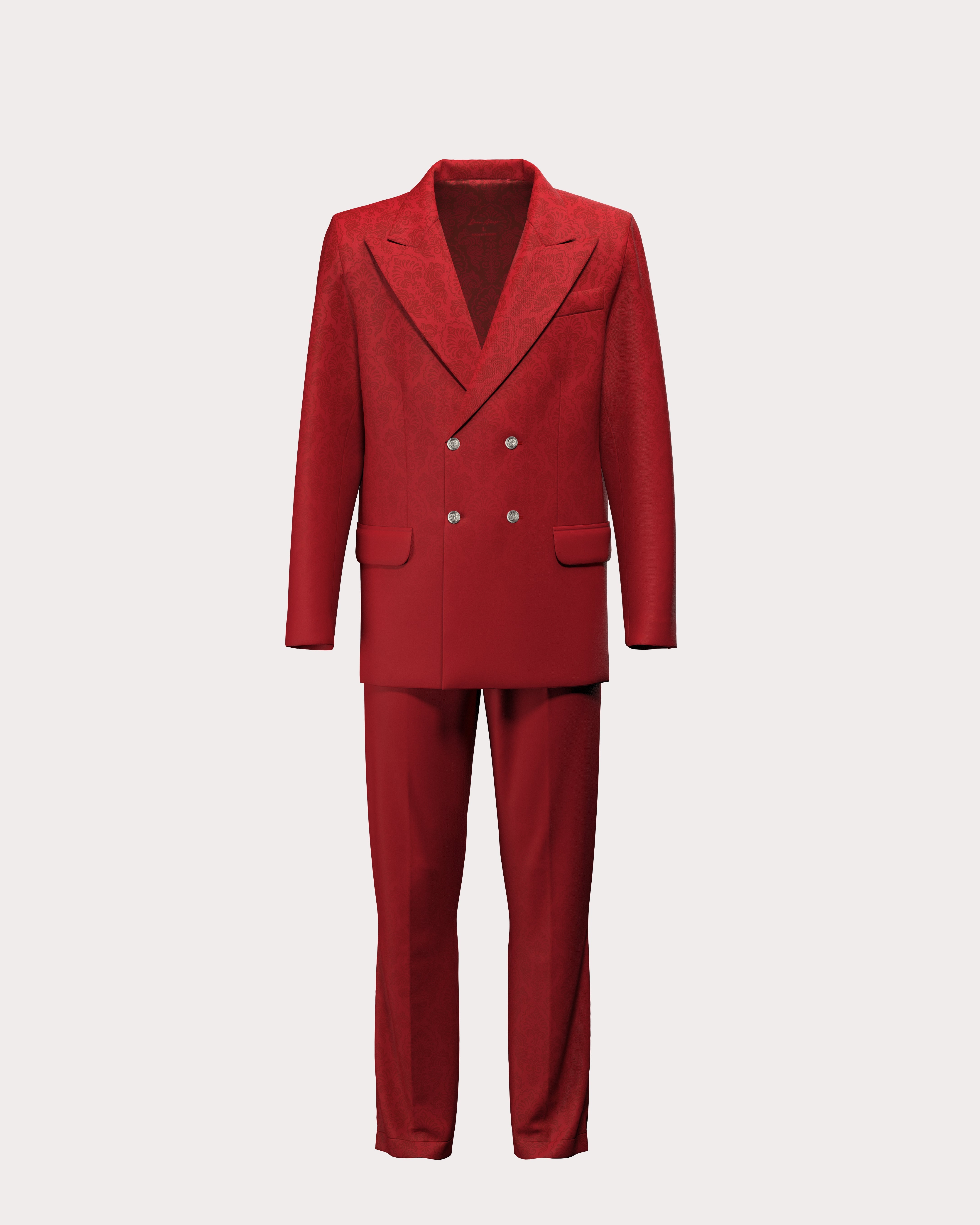 Ornament Double-Breasted Suit