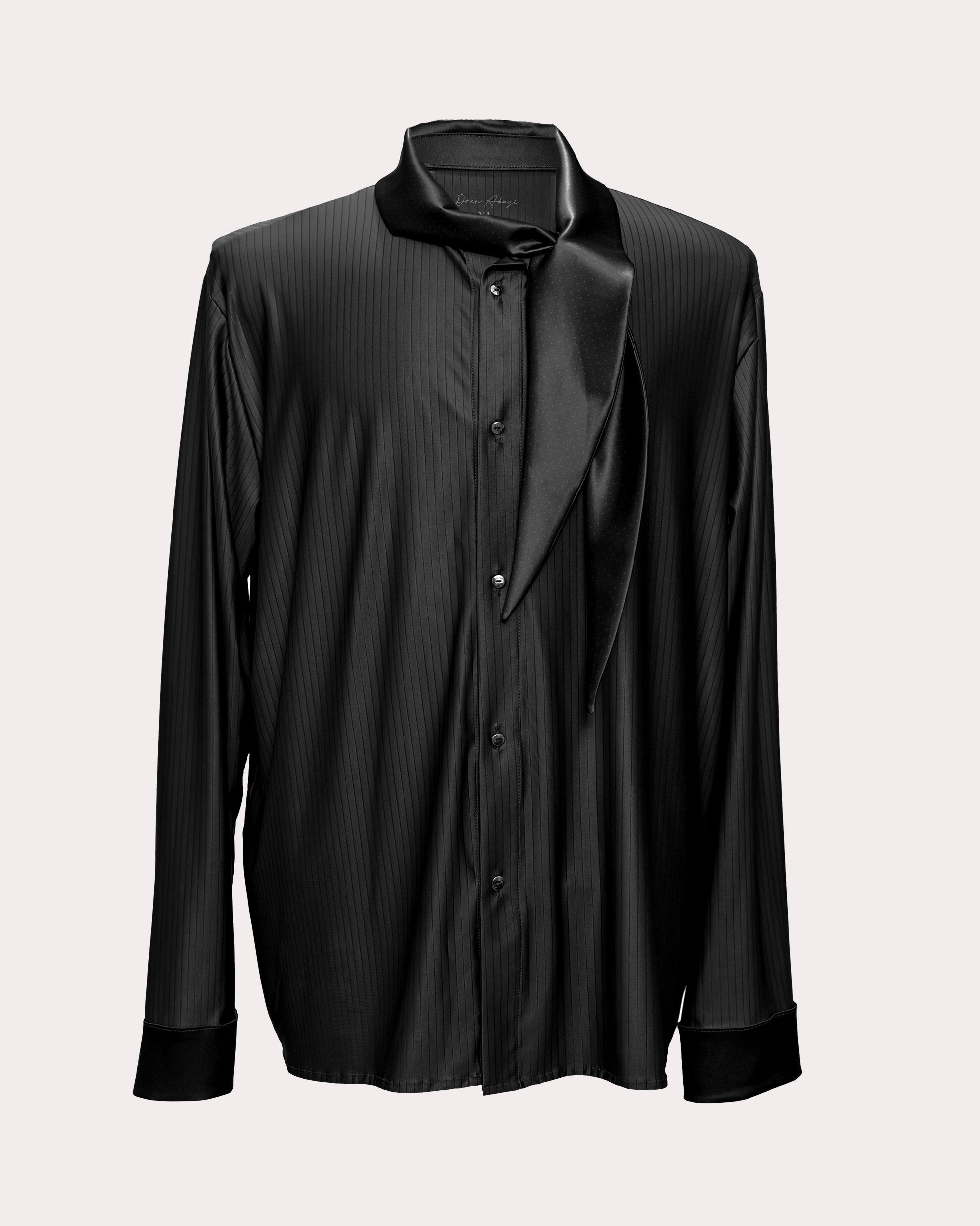 Unisex Contoured Shawl Collar Shirt