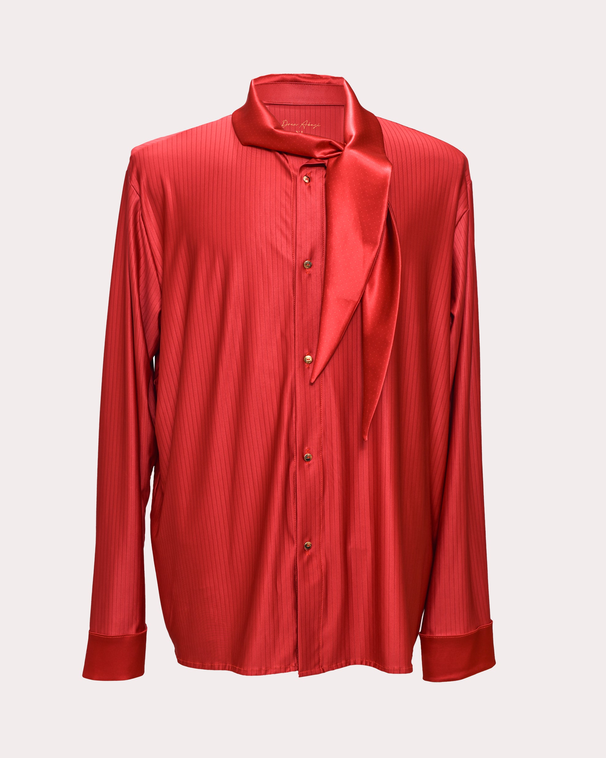 Unisex Contoured Shawl Collar Shirt