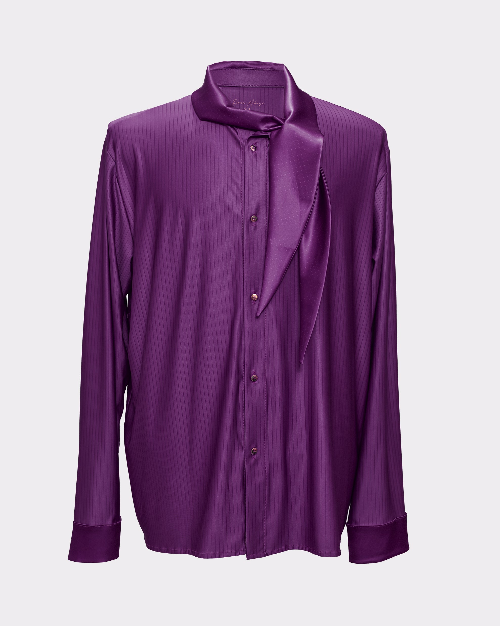 Unisex Contoured Shawl Collar Shirt