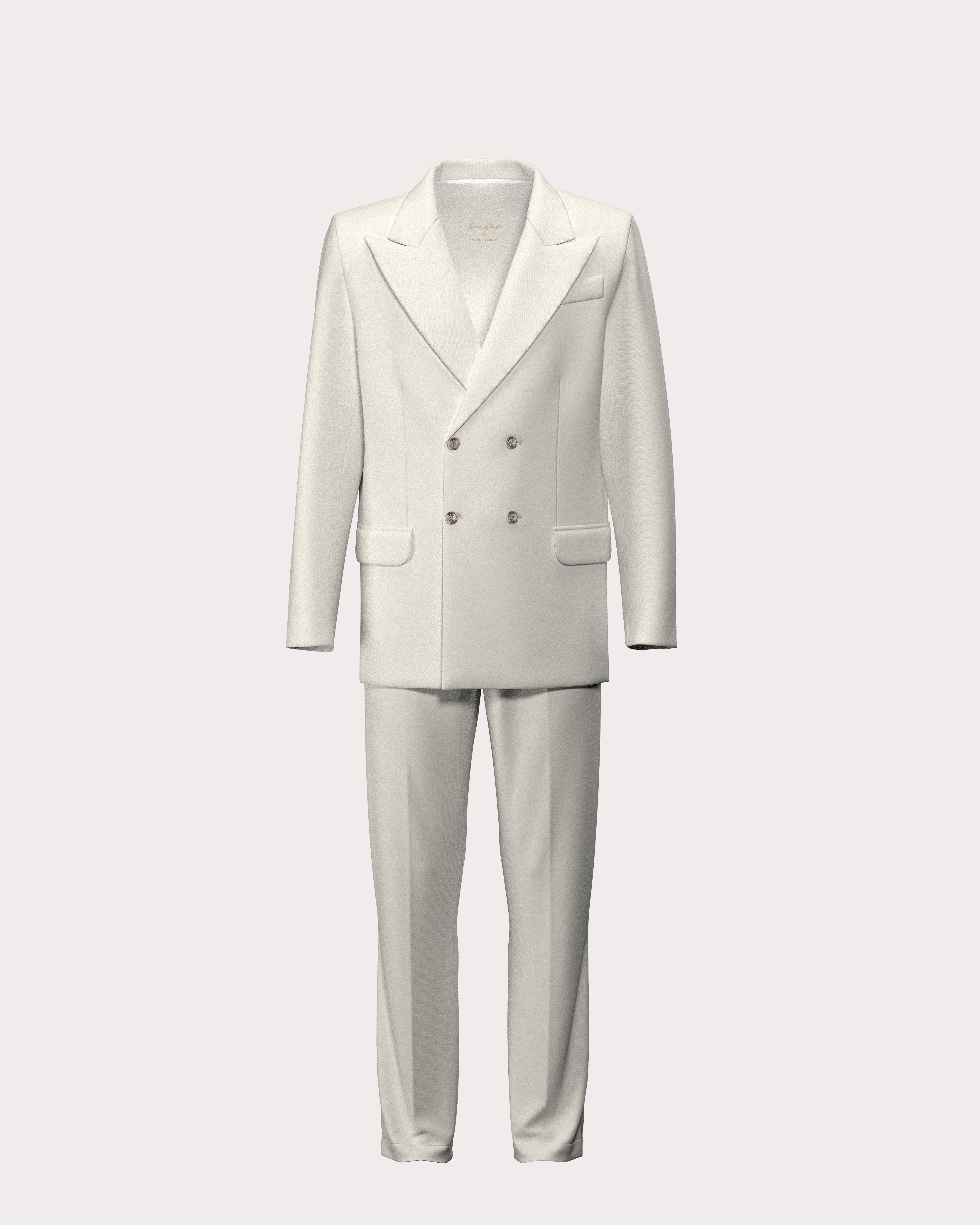 Monochrome Double-Breasted Suit