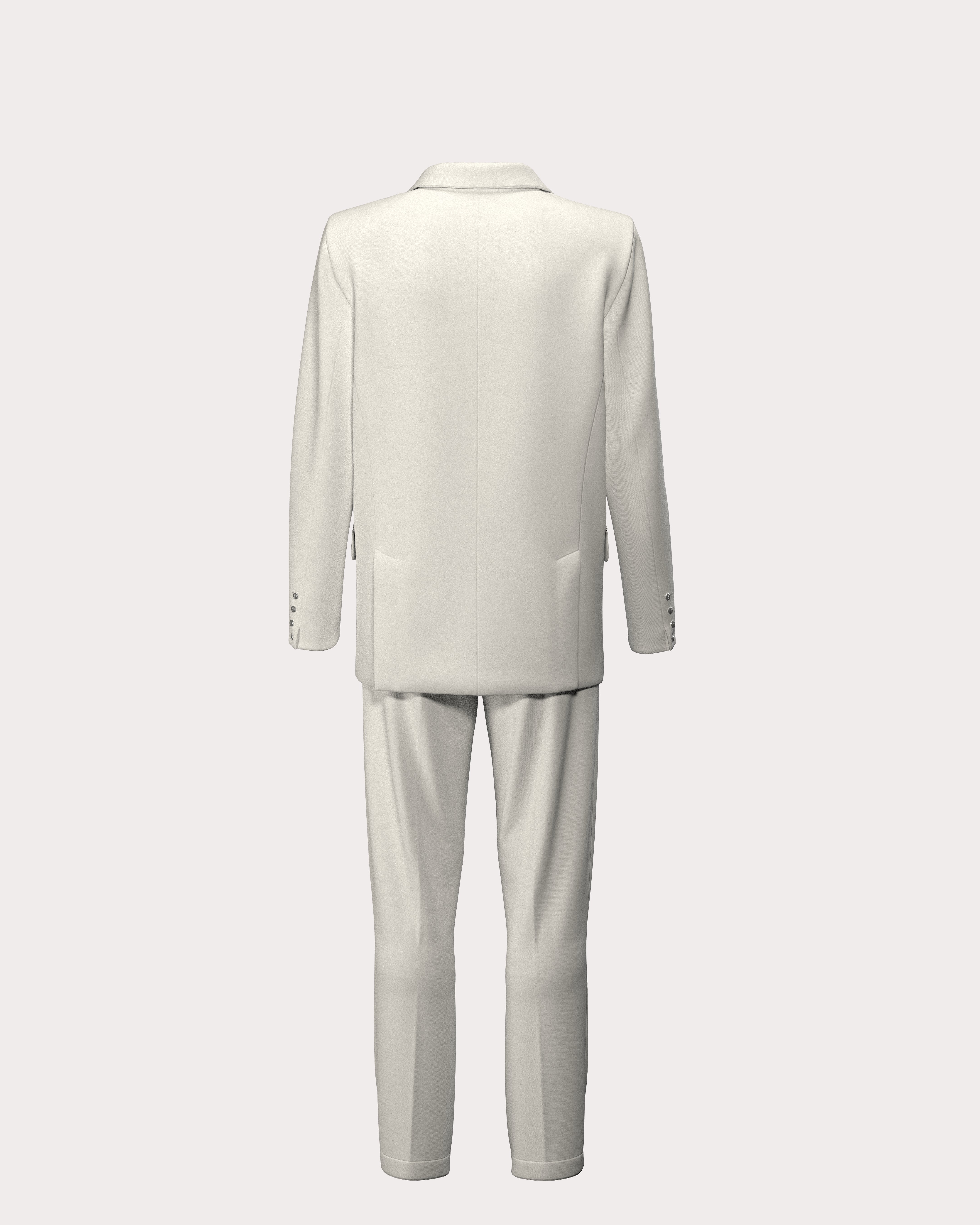 Monochrome Double-Breasted Suit