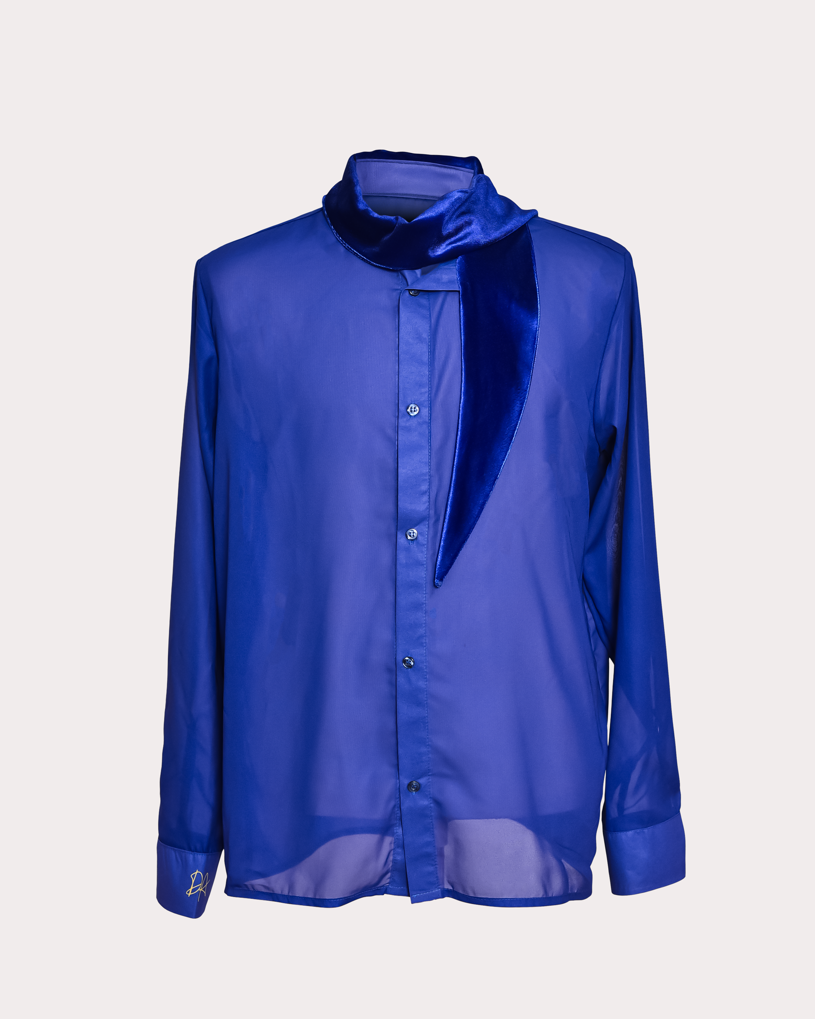 Men's Sheer Shawl Collar Shirt