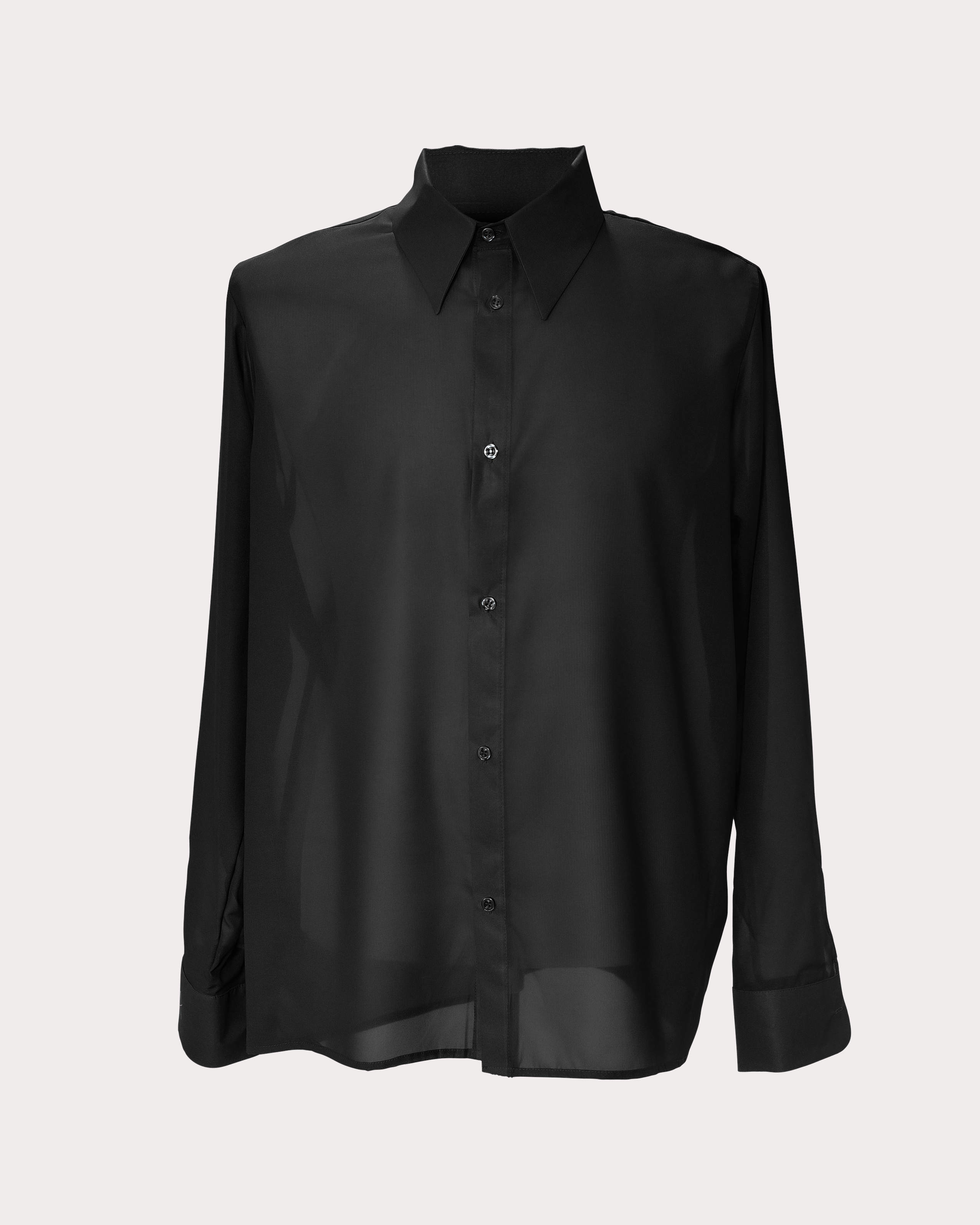 Men's Semi-Sheer Button Down Shirt