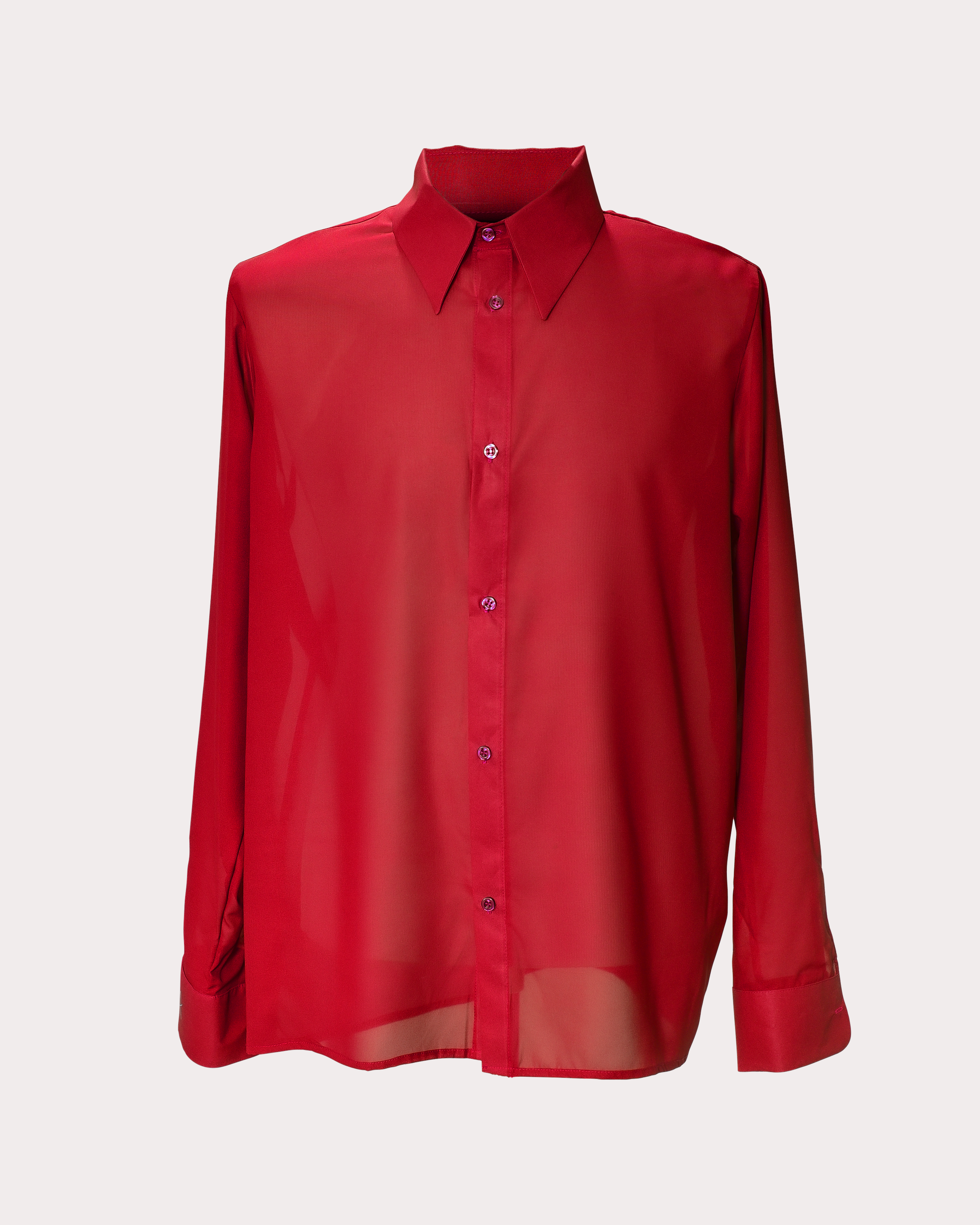 Men's Semi-Sheer Button Down Shirt