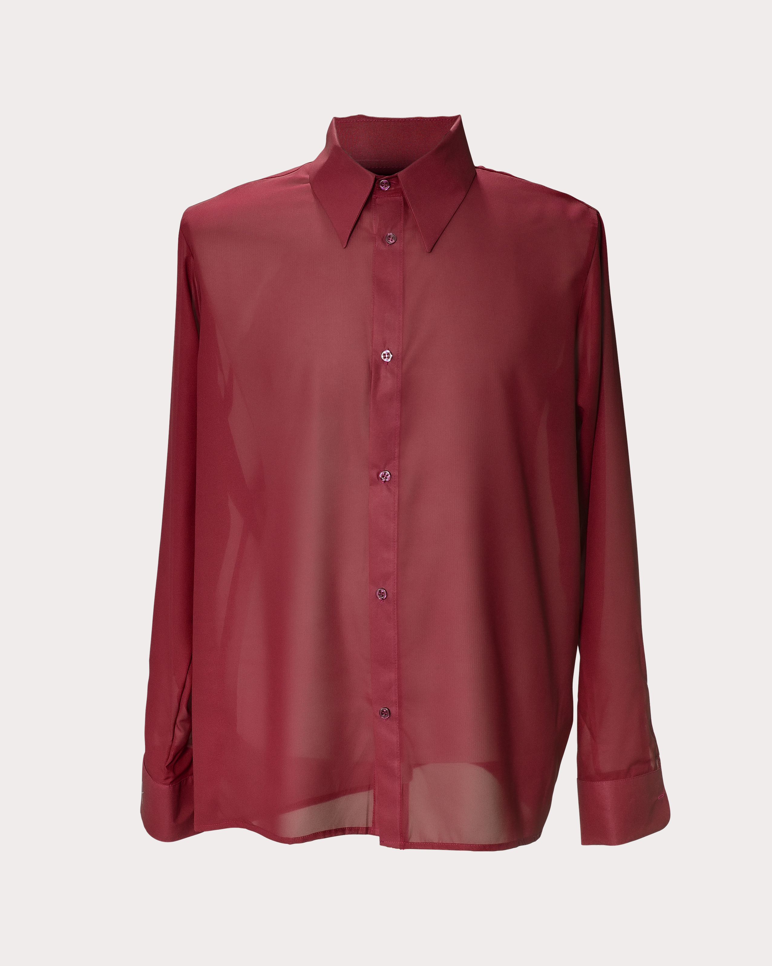 Men's Semi-Sheer Button Down Shirt