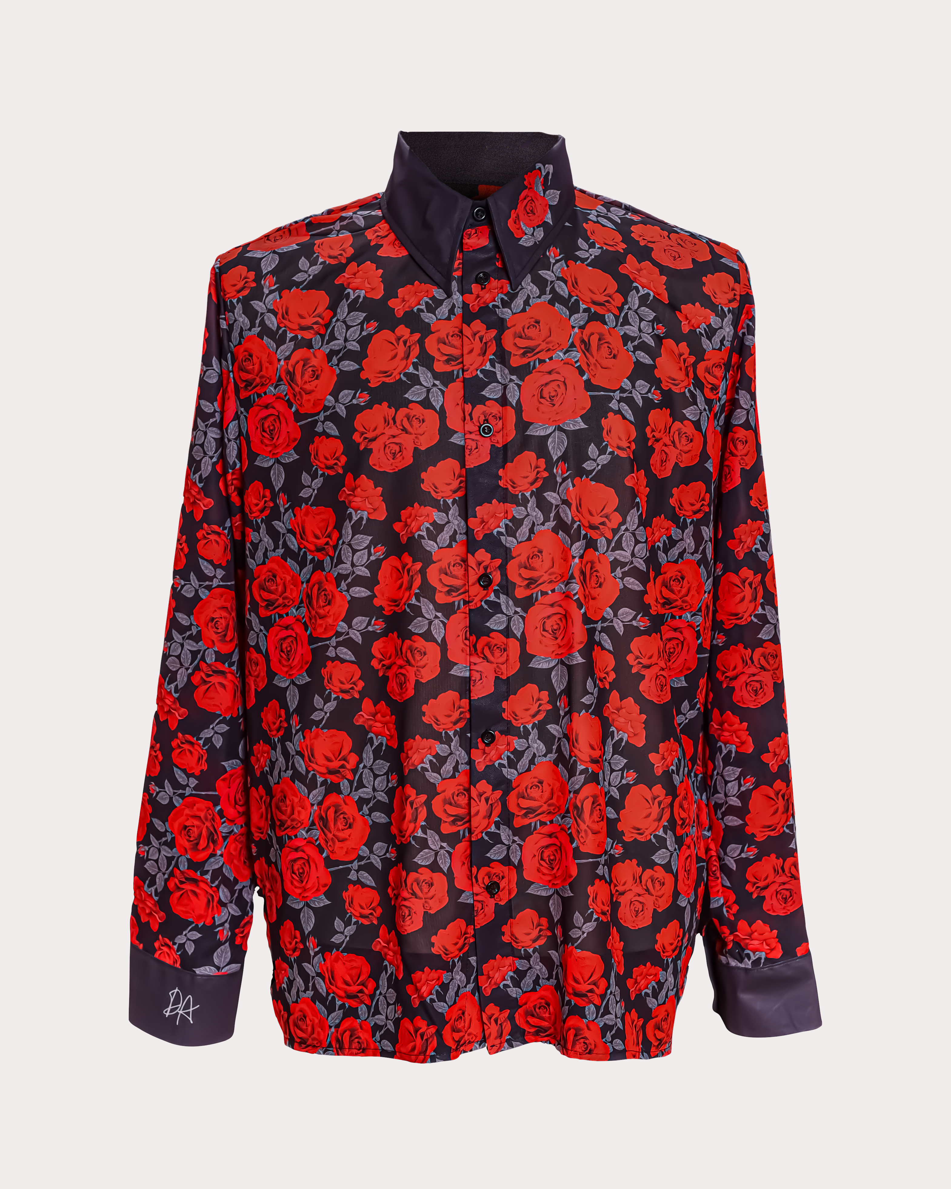 Men's Semi-Sheer Button Down Shirt