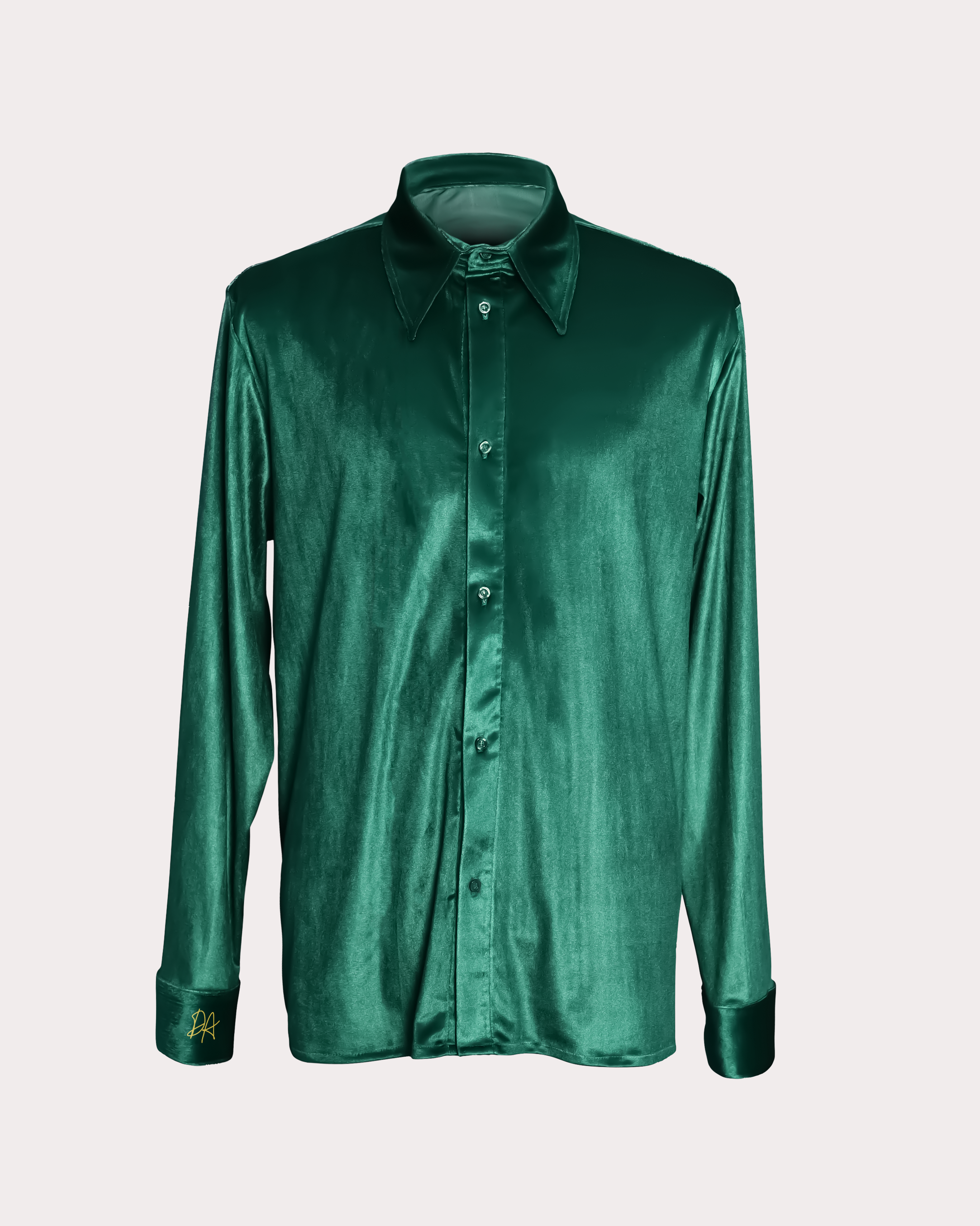 Men's Velvet Button Down Shirt