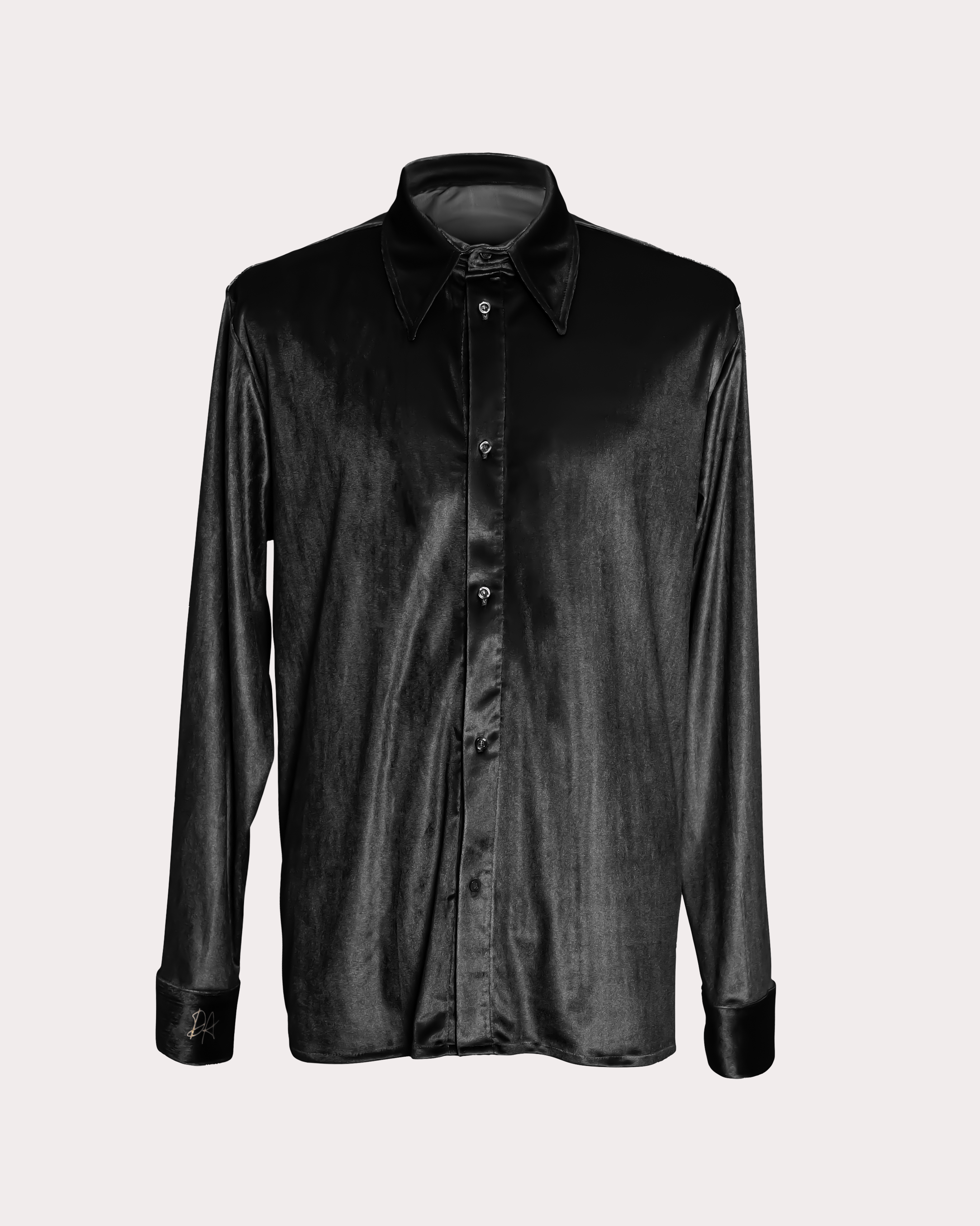 Men's Velvet Button Down Shirt