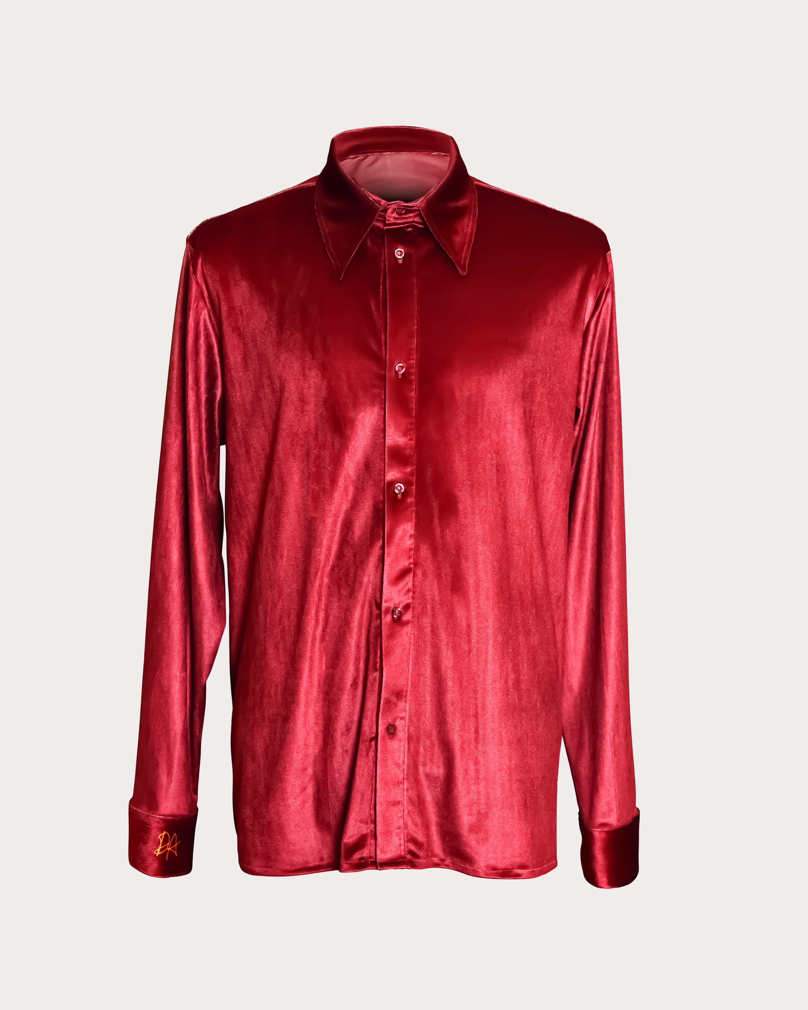 Men's Velvet Button Down Shirt