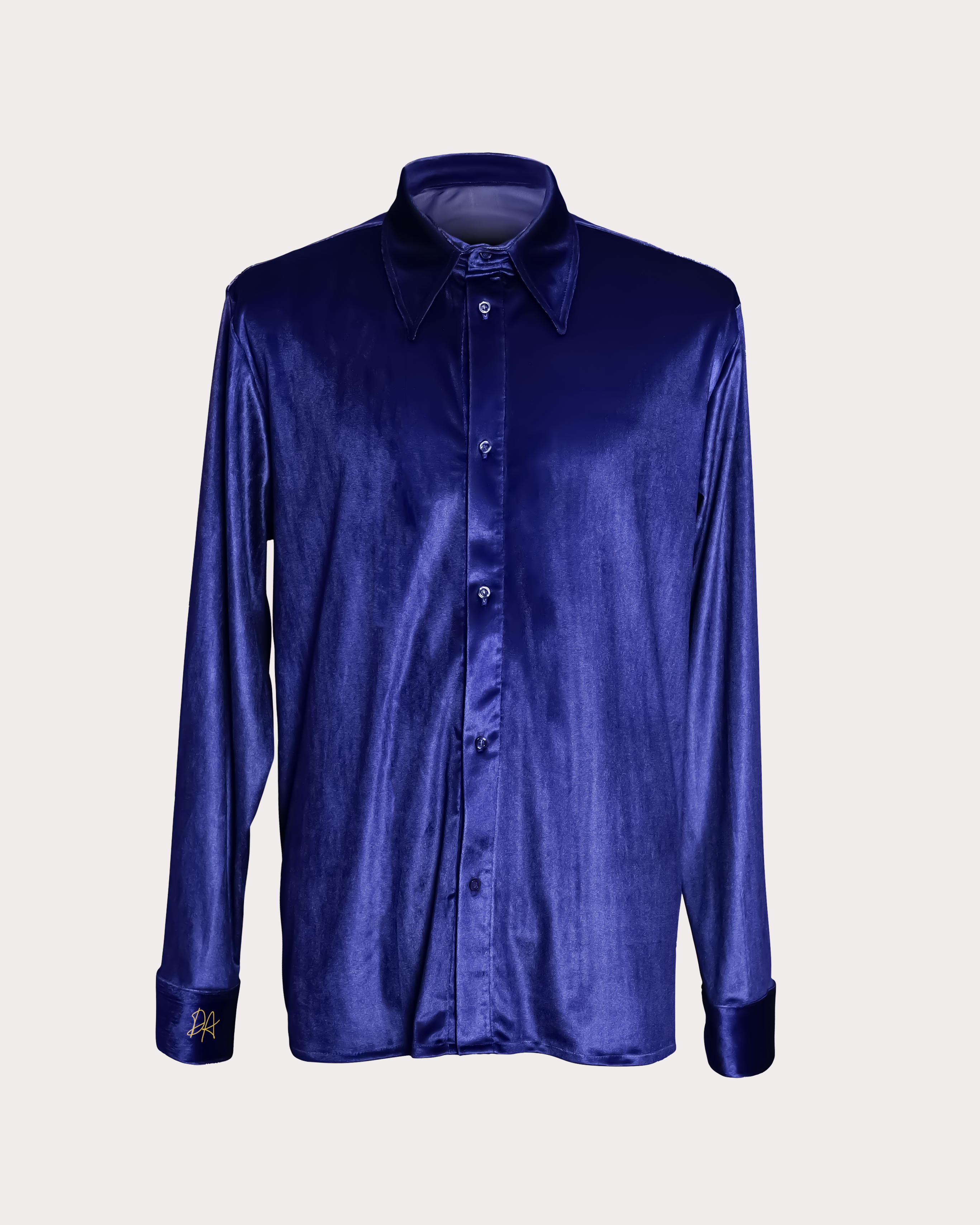 Men's Velvet Button Down Shirt