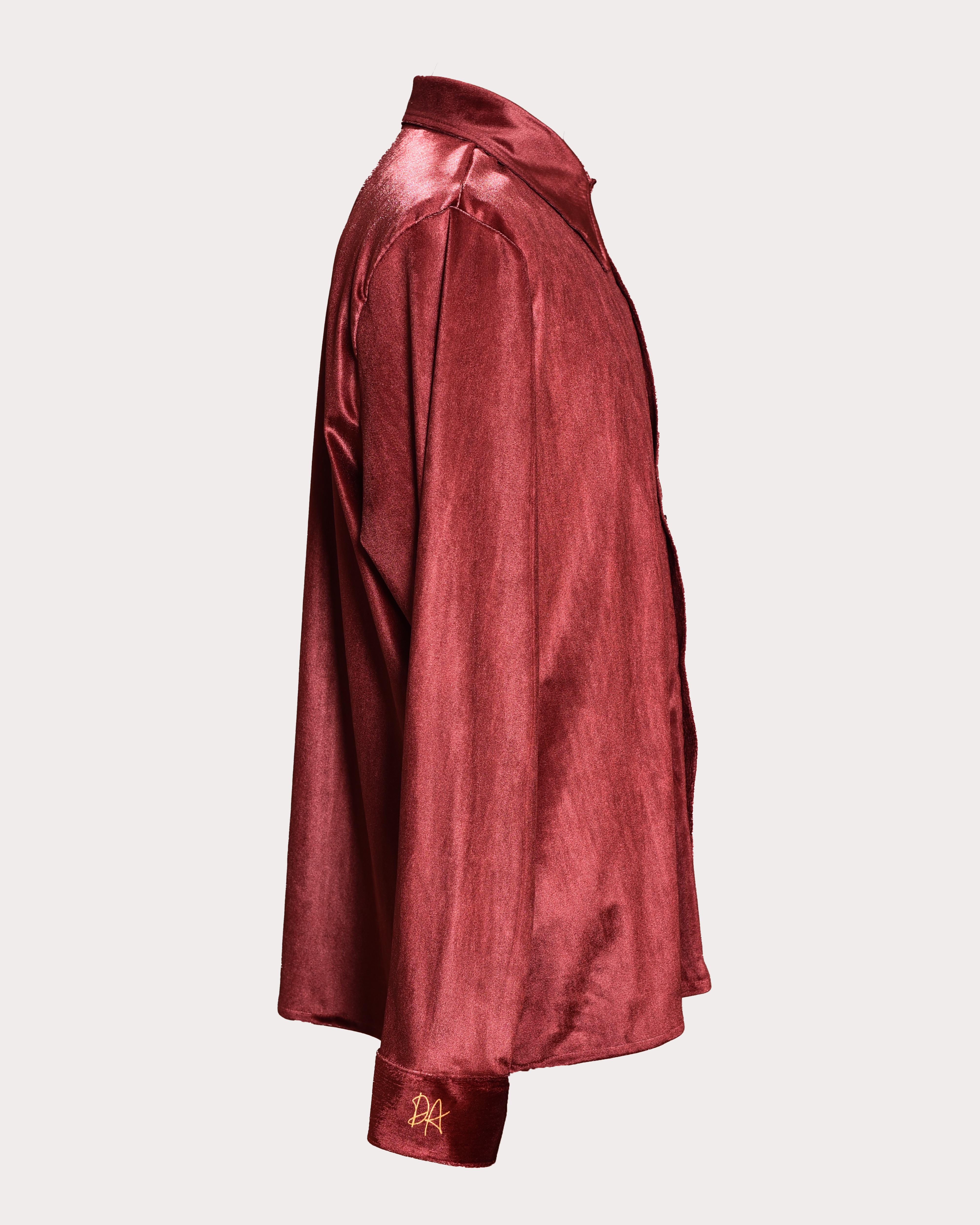 Men's Velvet Button Down Shirt