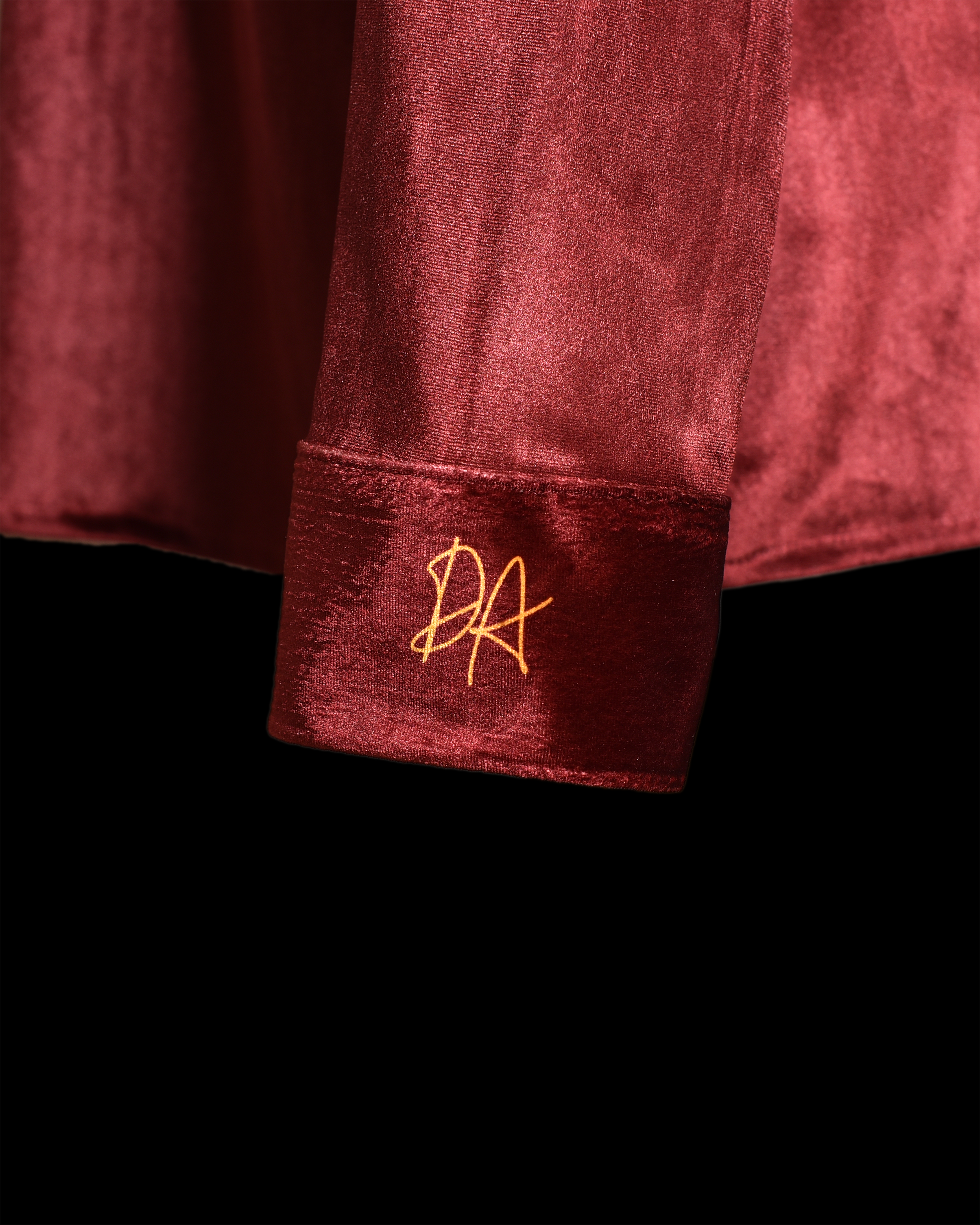 Men's Velvet Button Down Shirt