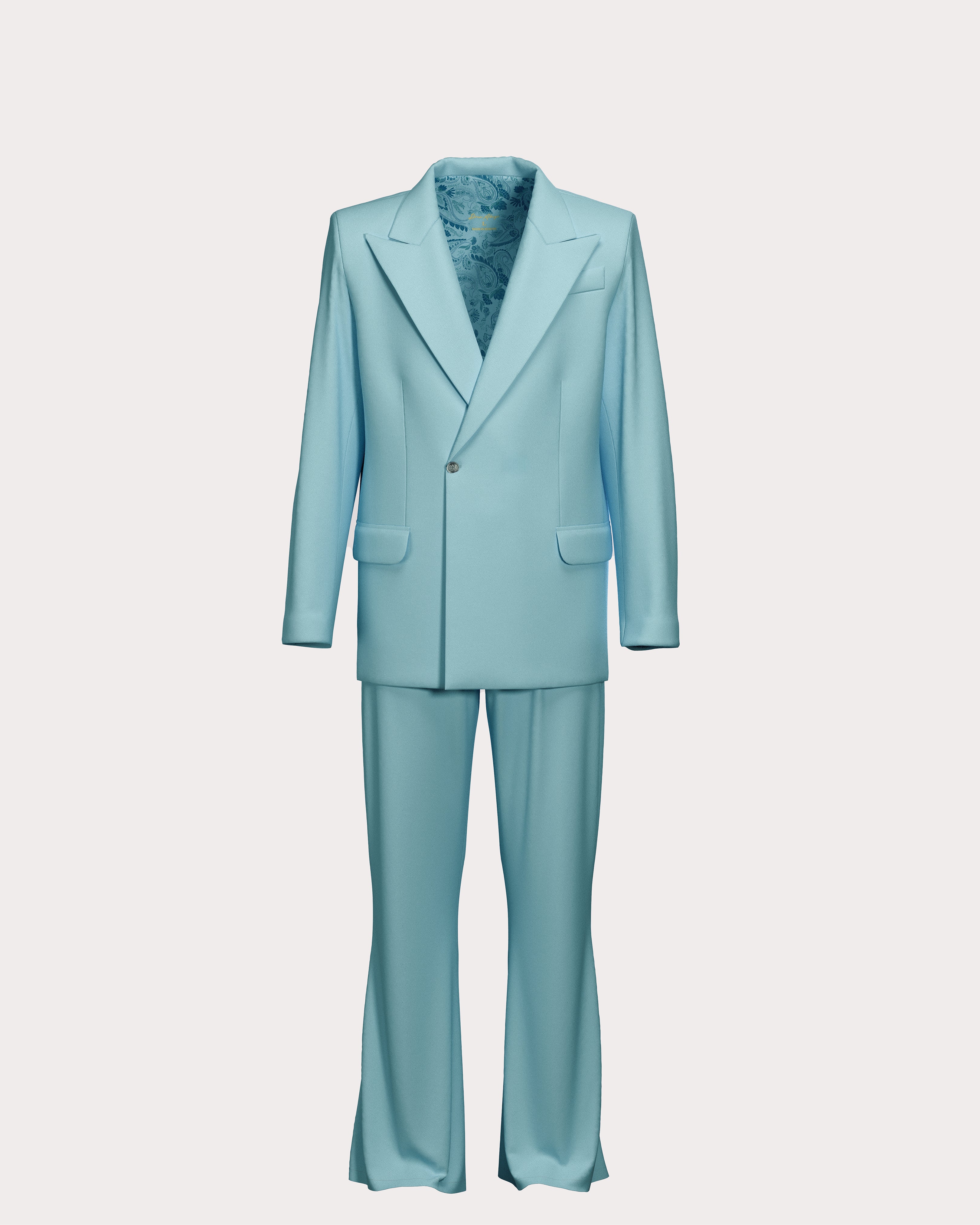 Wool Blend Single-Button Suit