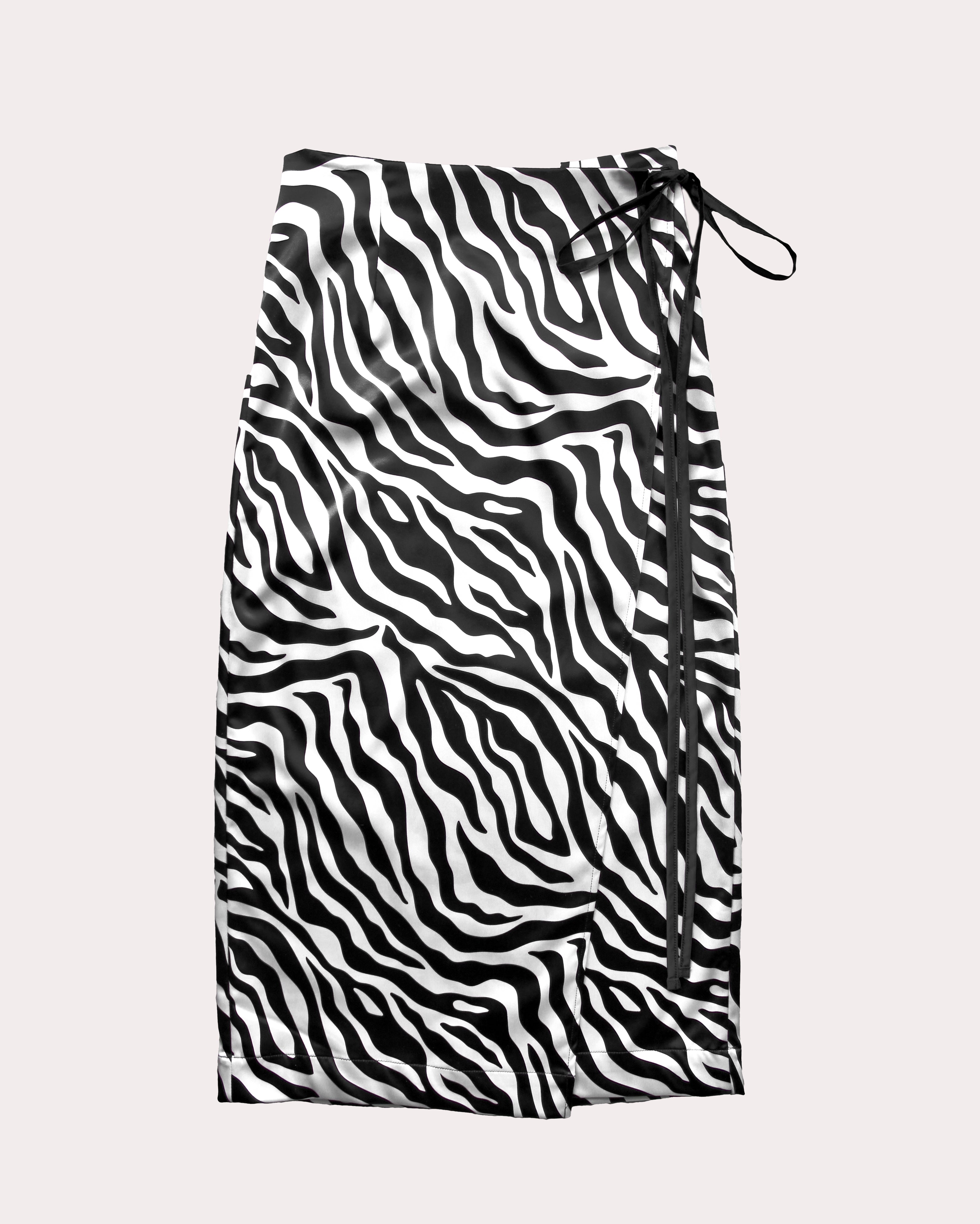 Satin Midi Folded Skirt