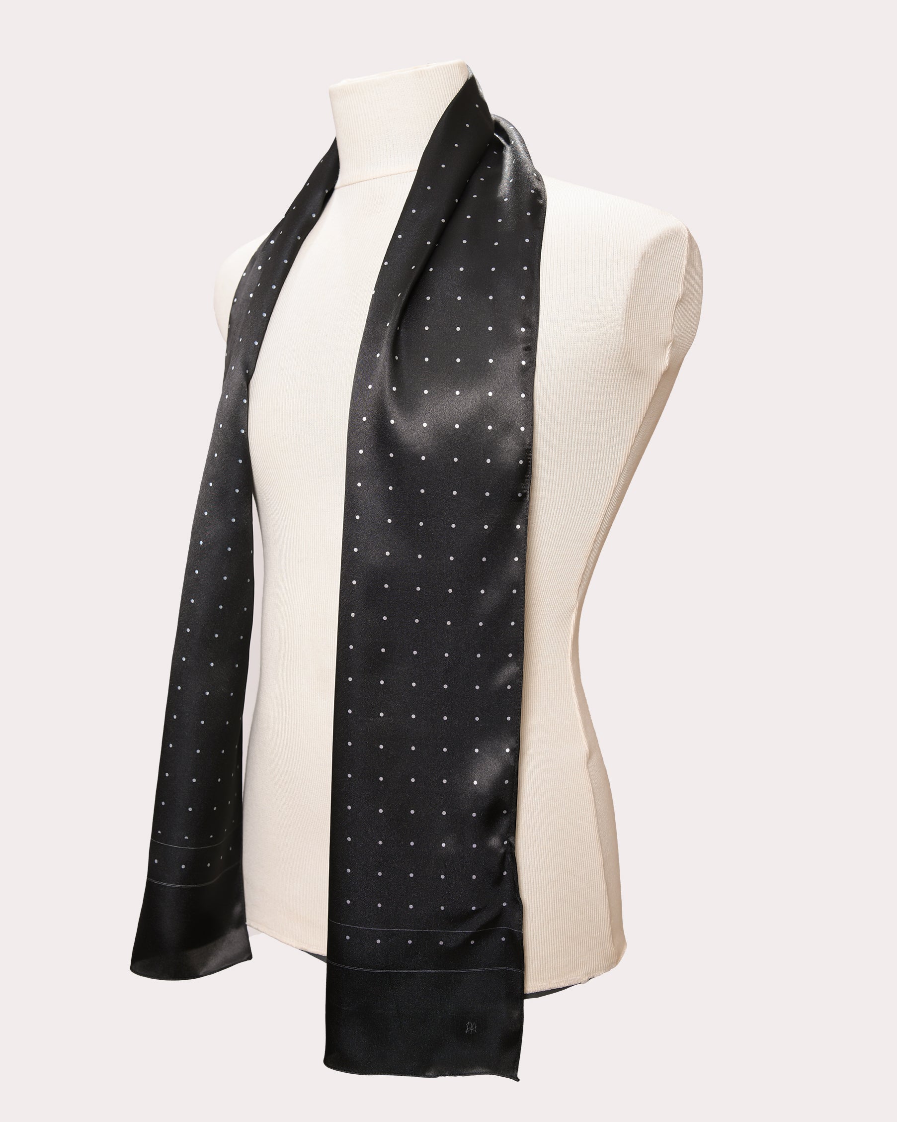 Polka Dots Satin Scarf