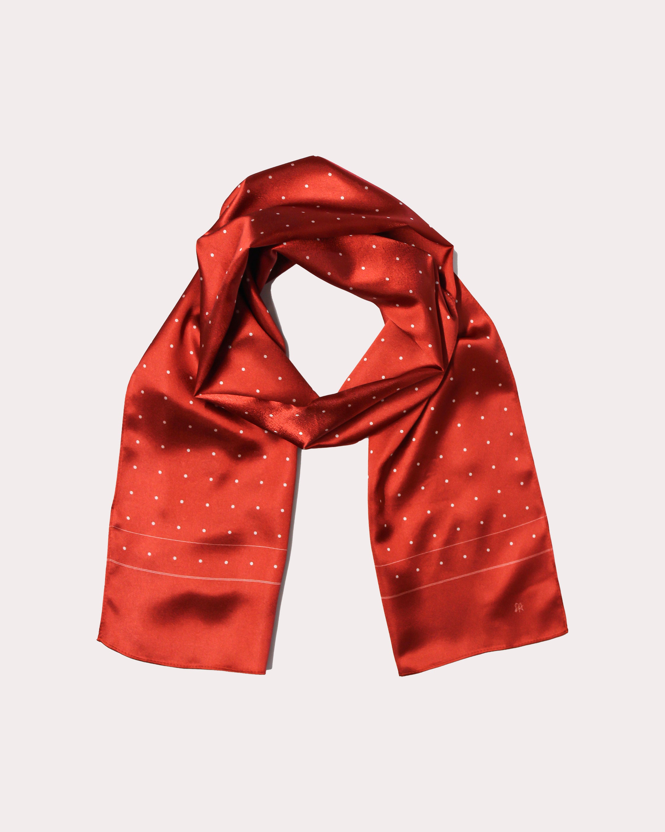 Polka Dots Satin Scarf