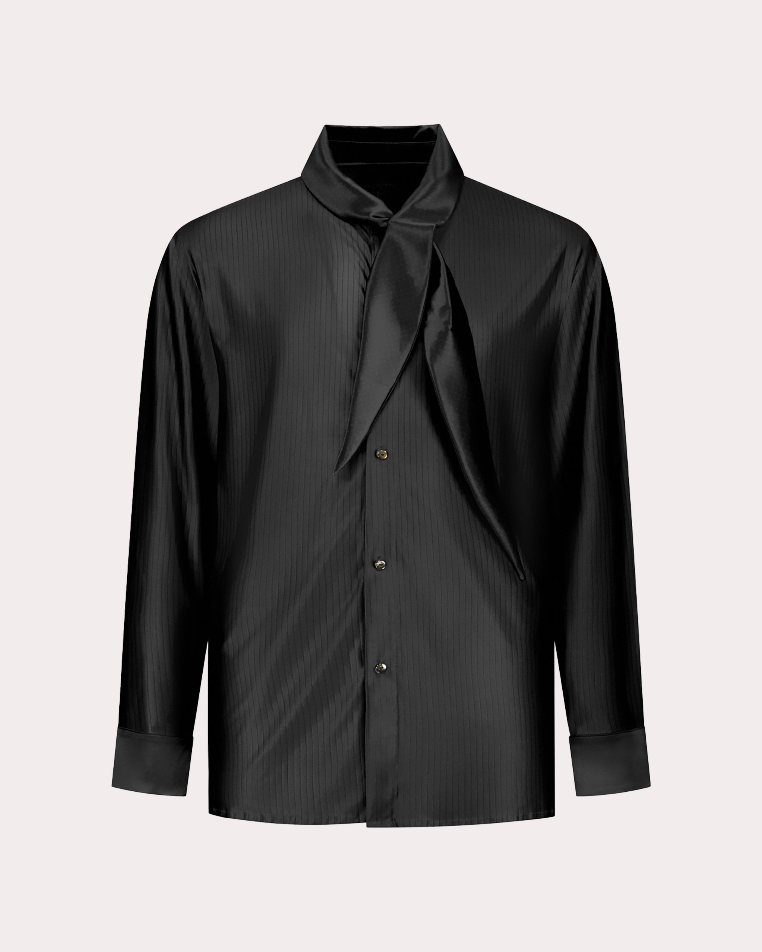Unisex Contoured Shawl Collar Shirt