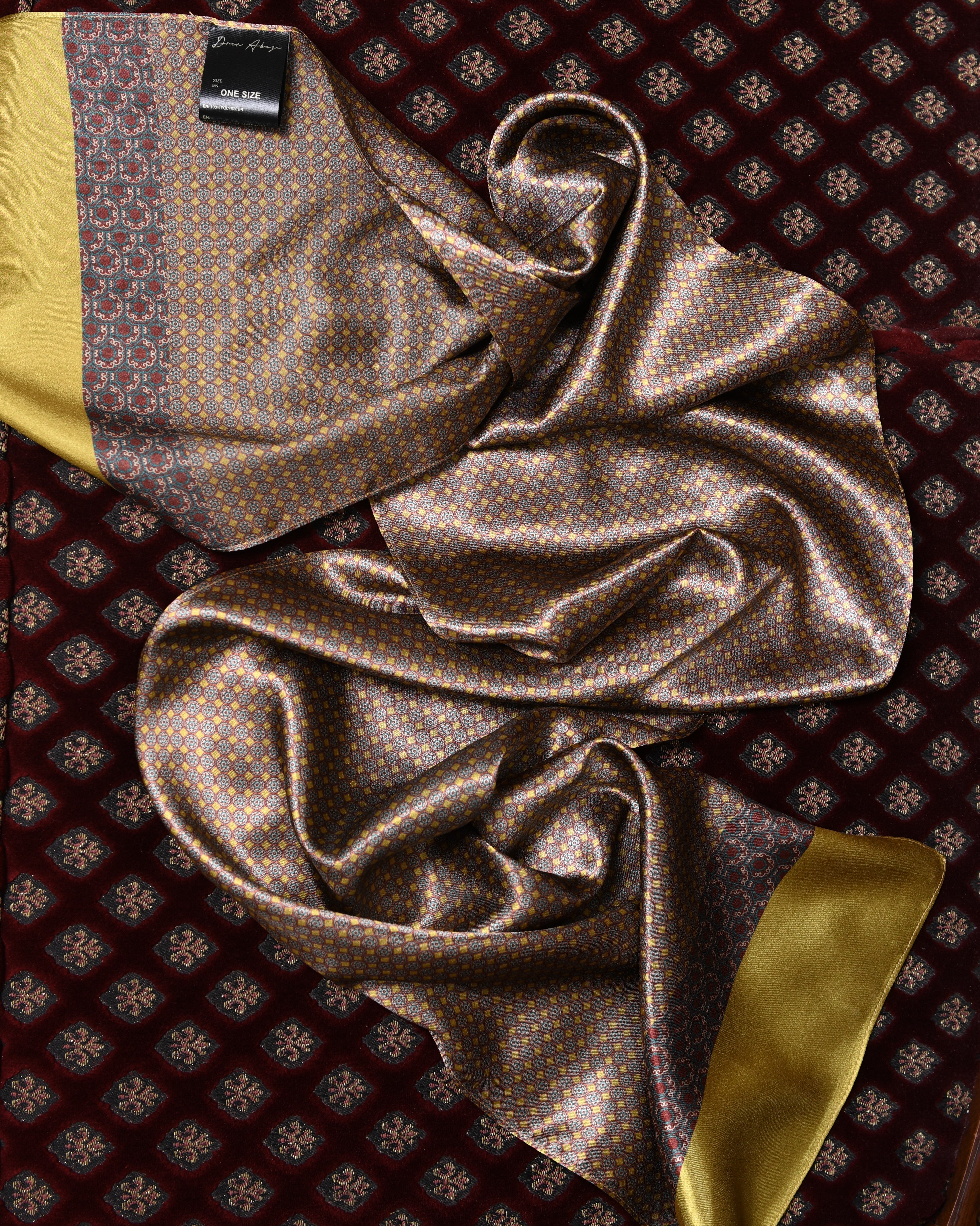 Medallion Satin Scarf