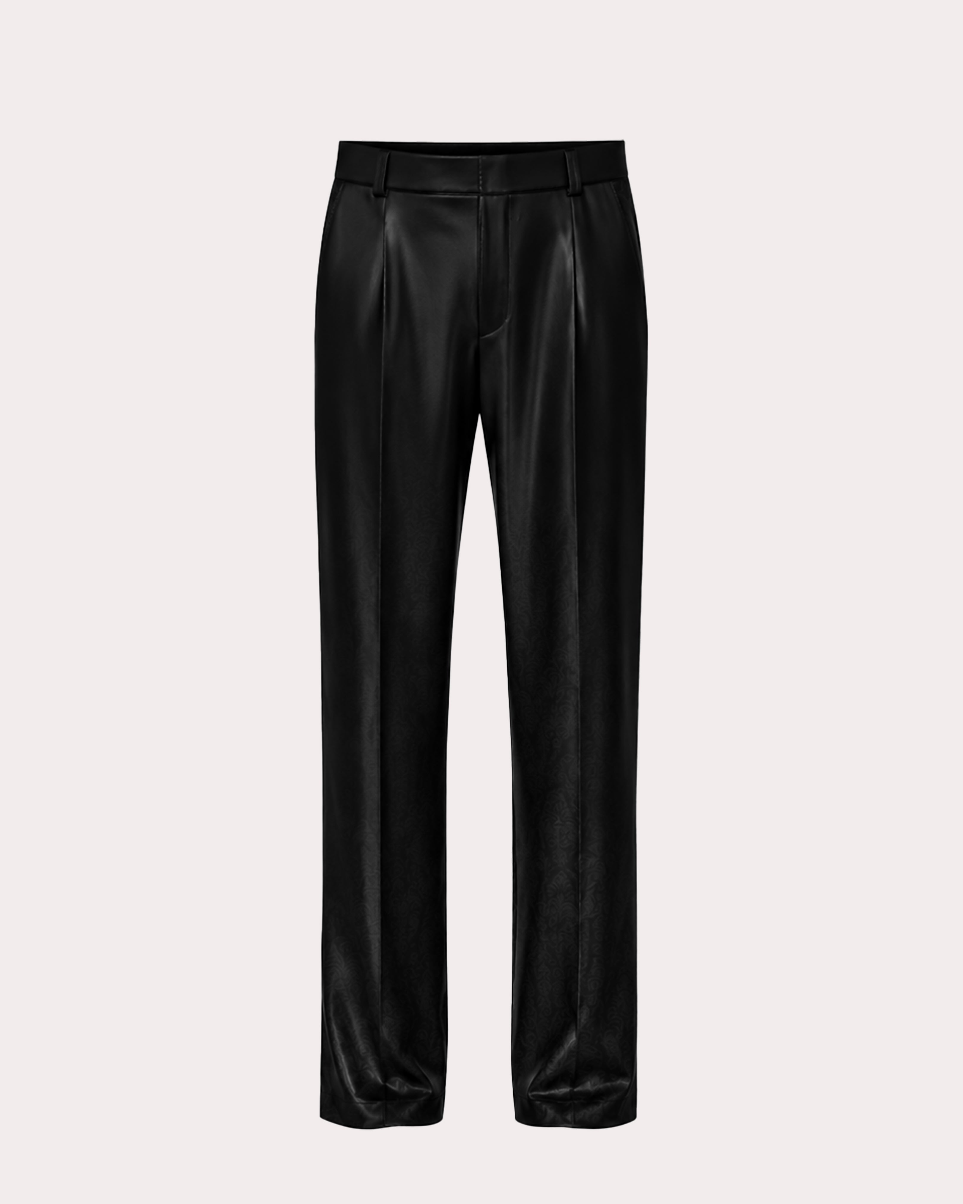 Men's Straight-Leg Silk Pants
