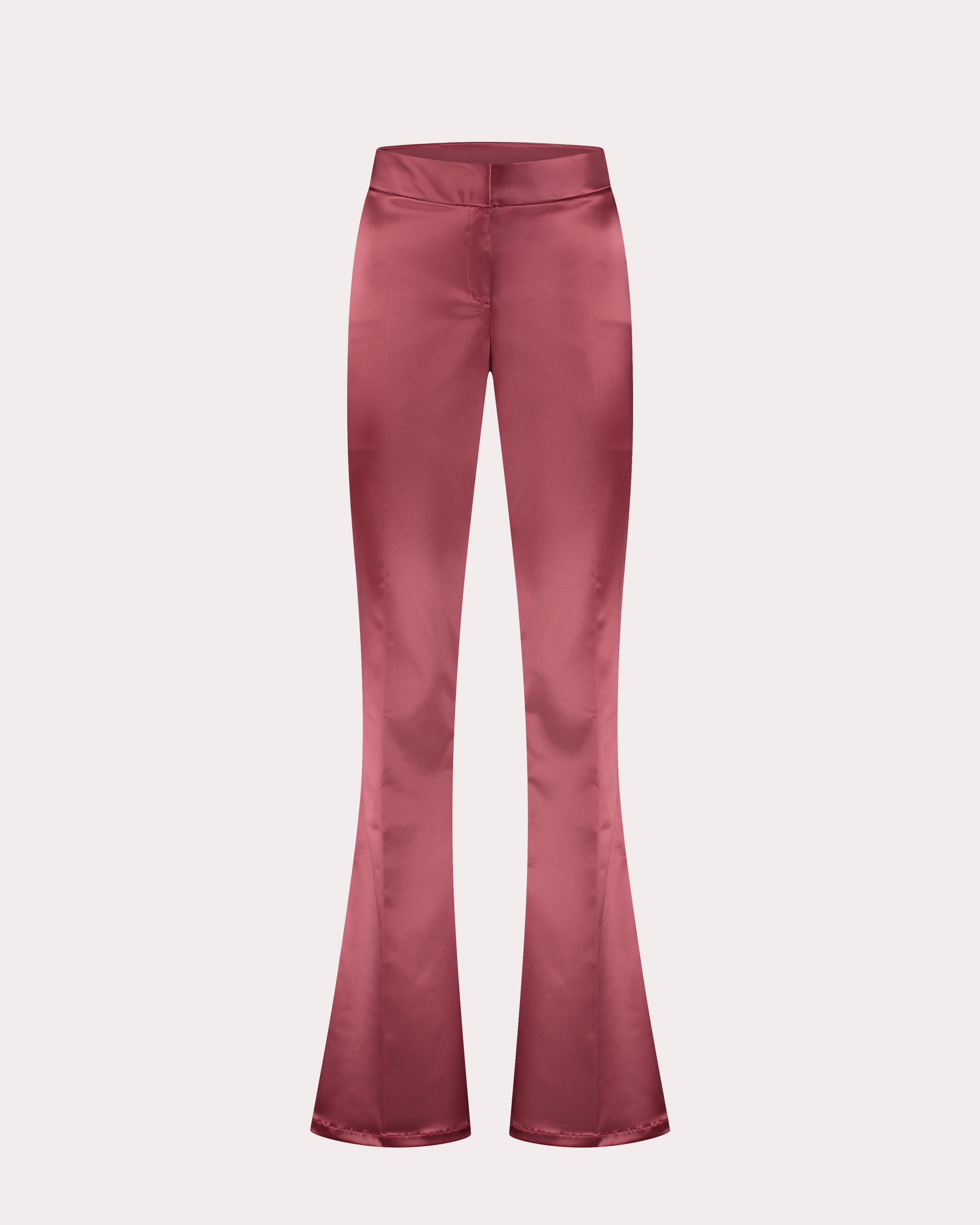 Women's Satin Flare Pants