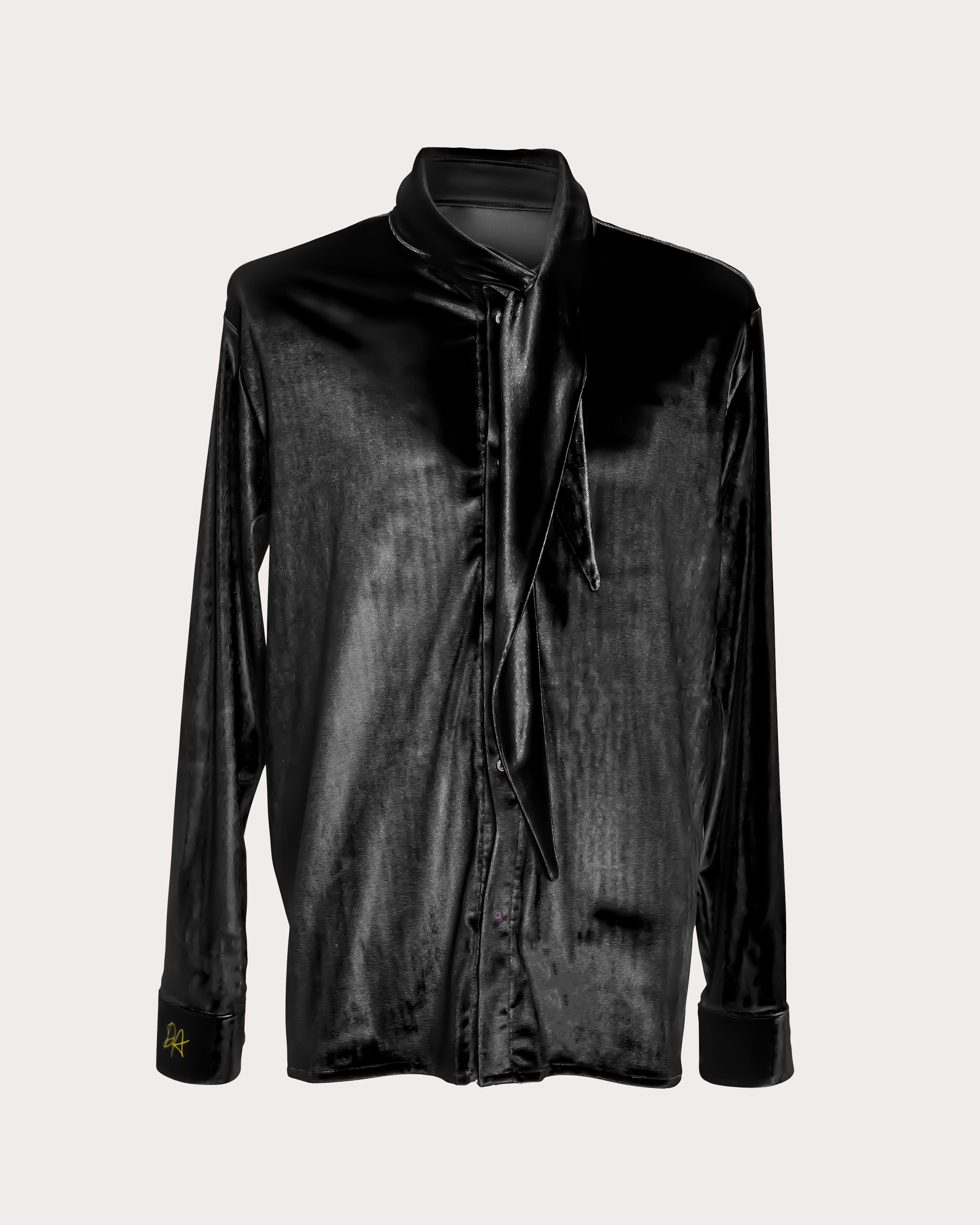 Men's Velvet Shawl Collar Shirt