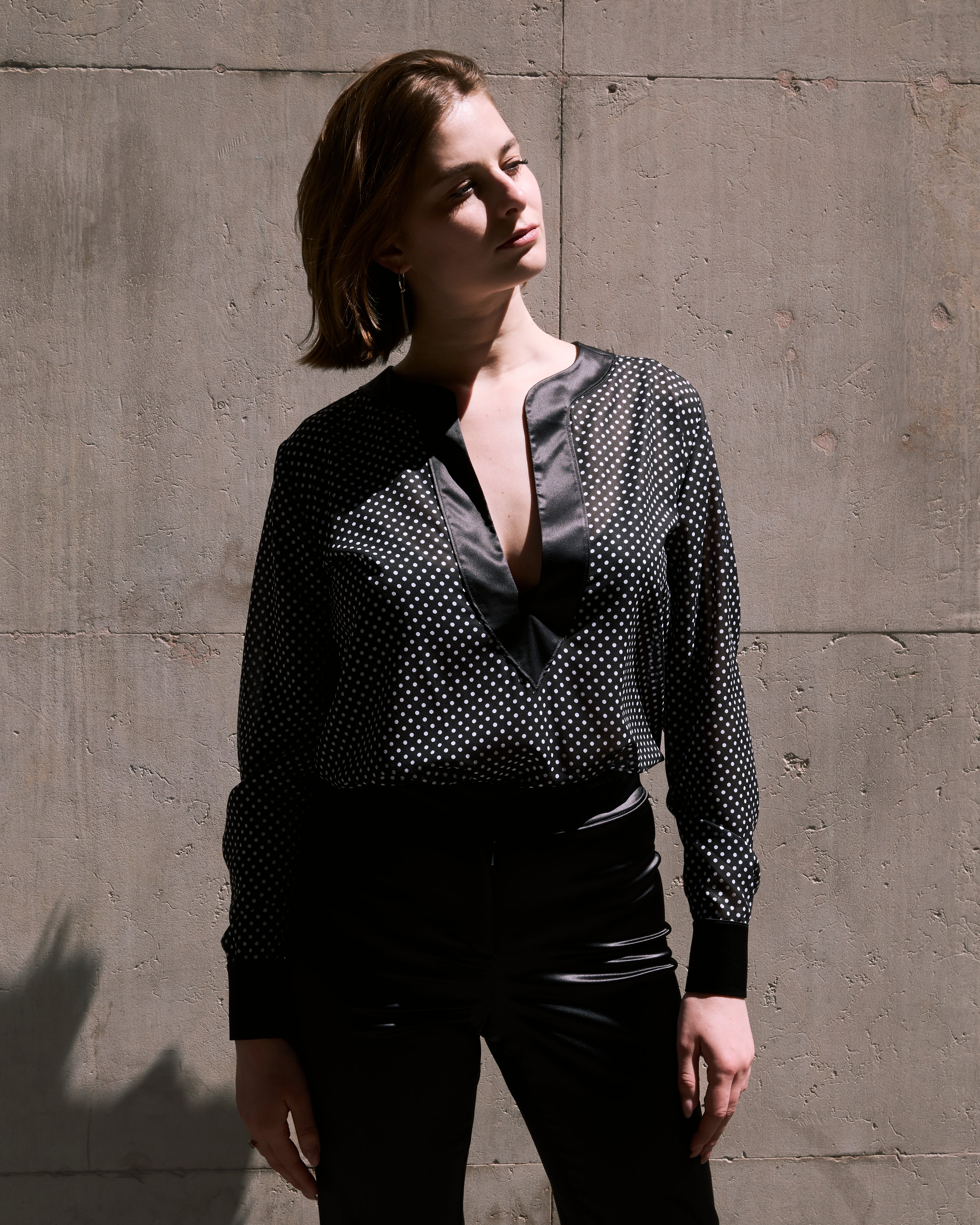 Polka Dot Sheer Calypso Shirt
