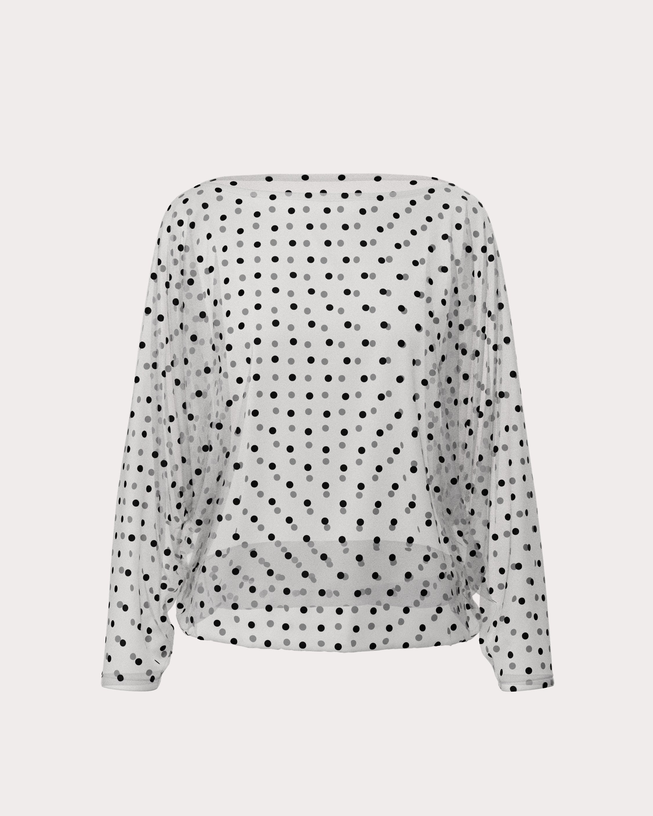 Polka Dots Batwing Shirt